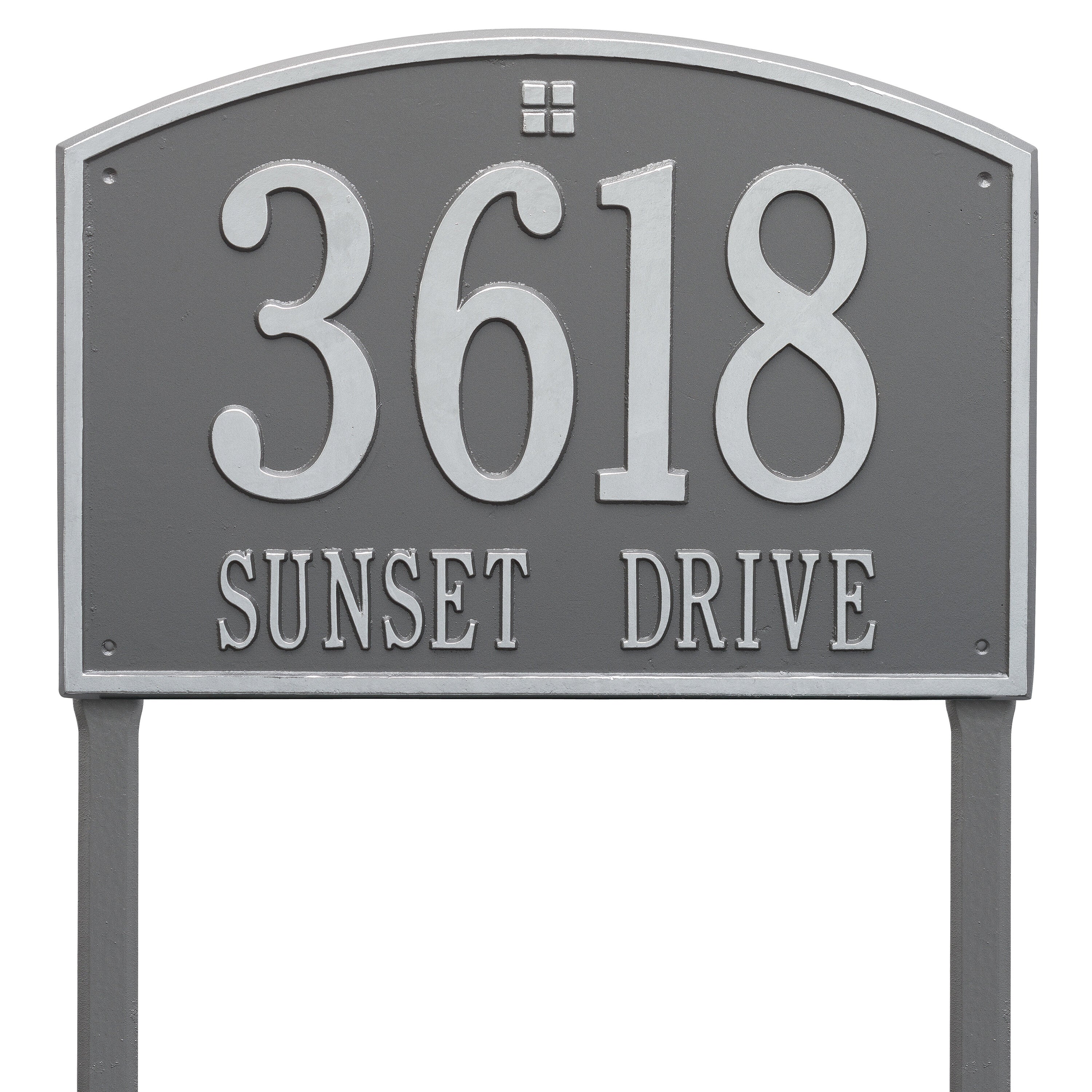 Cape Charles Estate Lawn Address Plaque