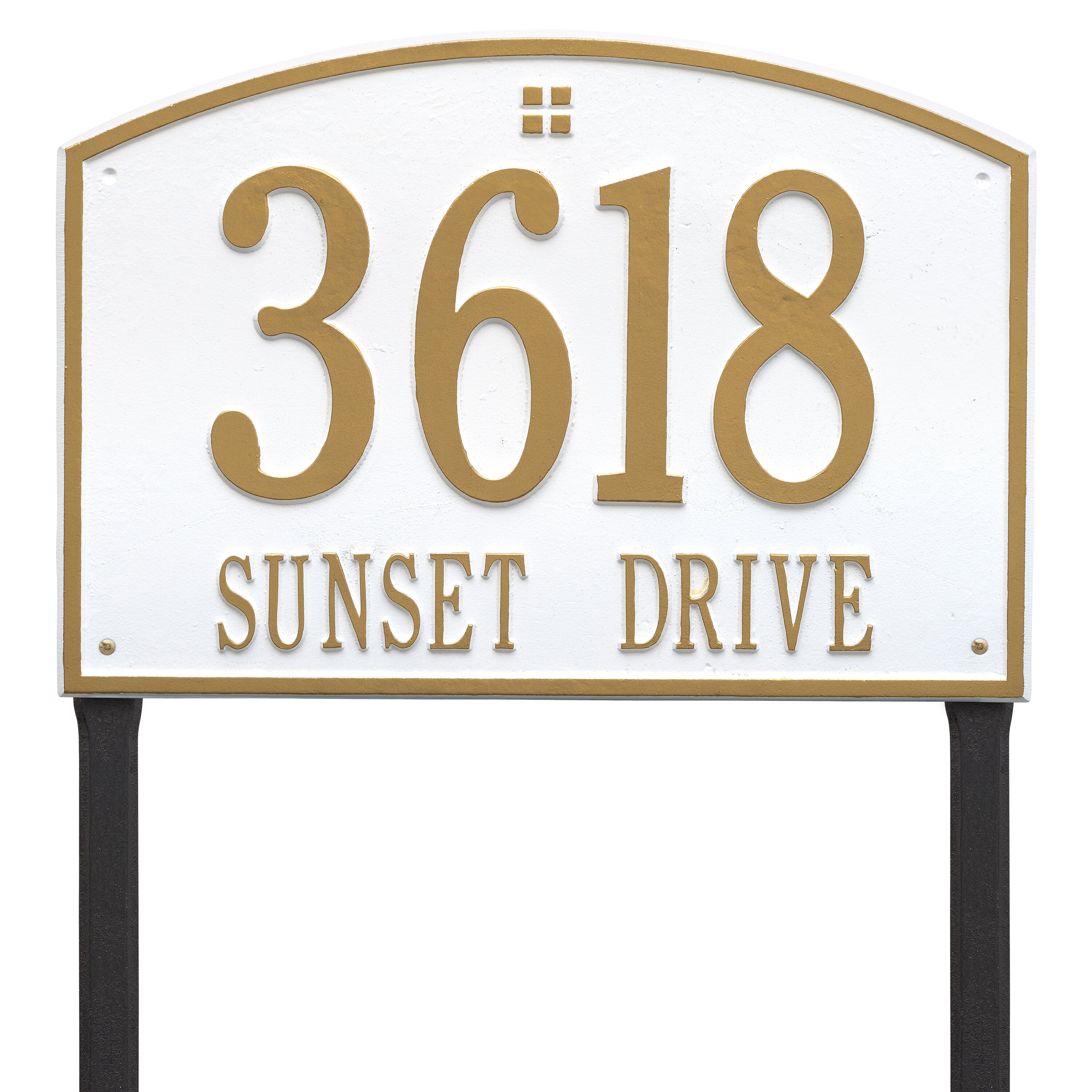 Cape Charles Estate Lawn Address Plaque