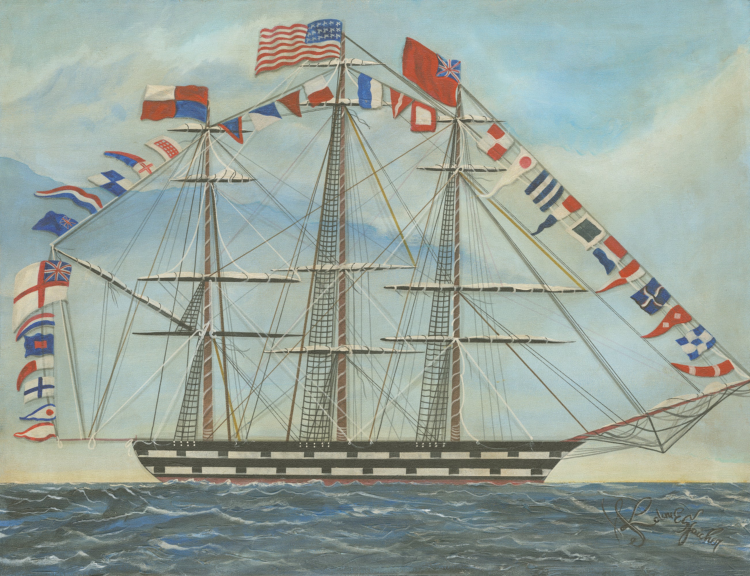 Kolene Spicher - Ships - Ship With Flags