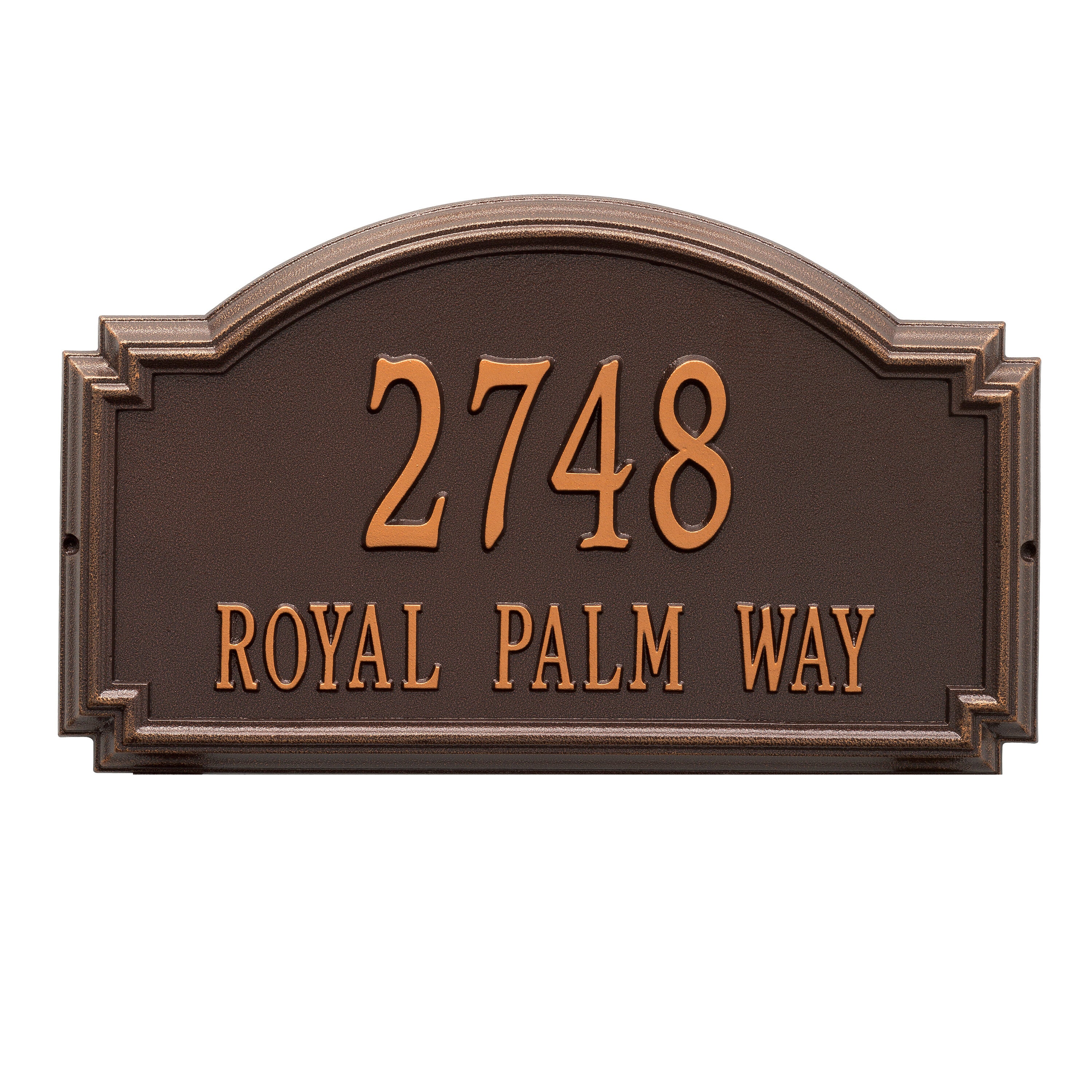 Williamsburg Estate Wall Address Plaque