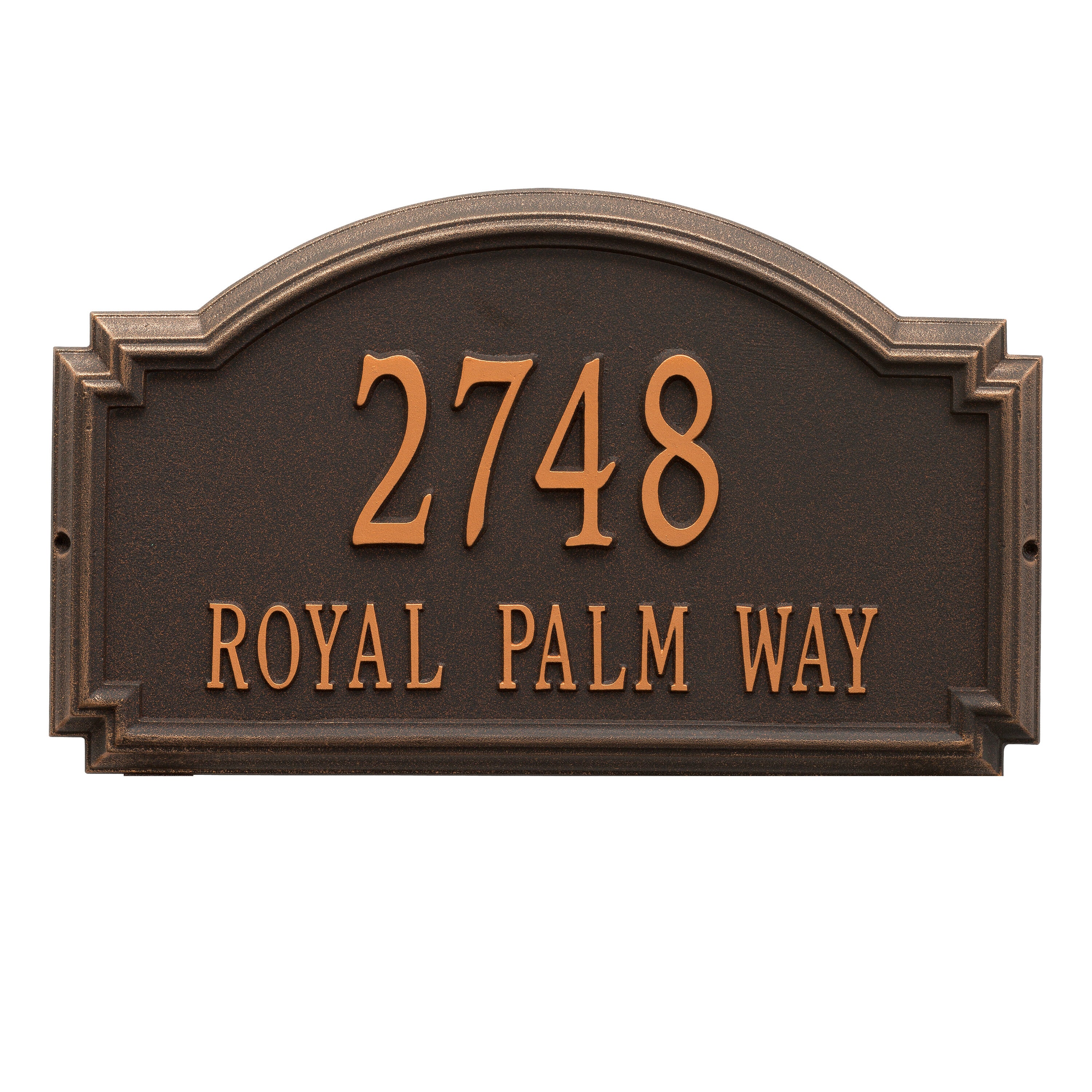 Williamsburg Estate Wall Address Plaque