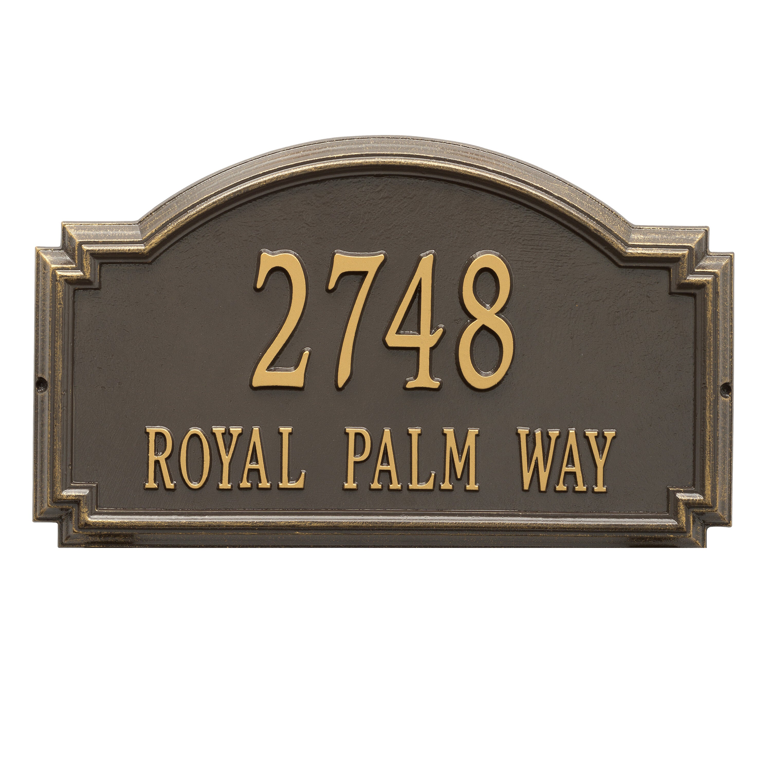 Williamsburg Estate Wall Address Plaque