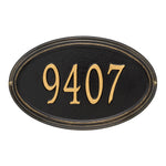 Concord Oval Standard Wall Address Plaque
