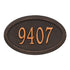Concord Oval Standard Wall Address Plaque