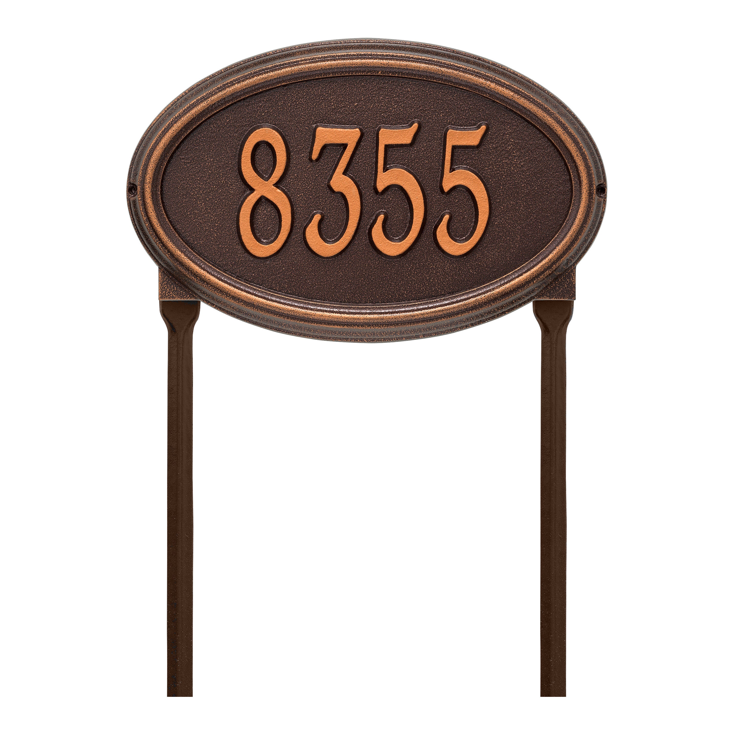 Concord Oval Standard Lawn Address Plaque