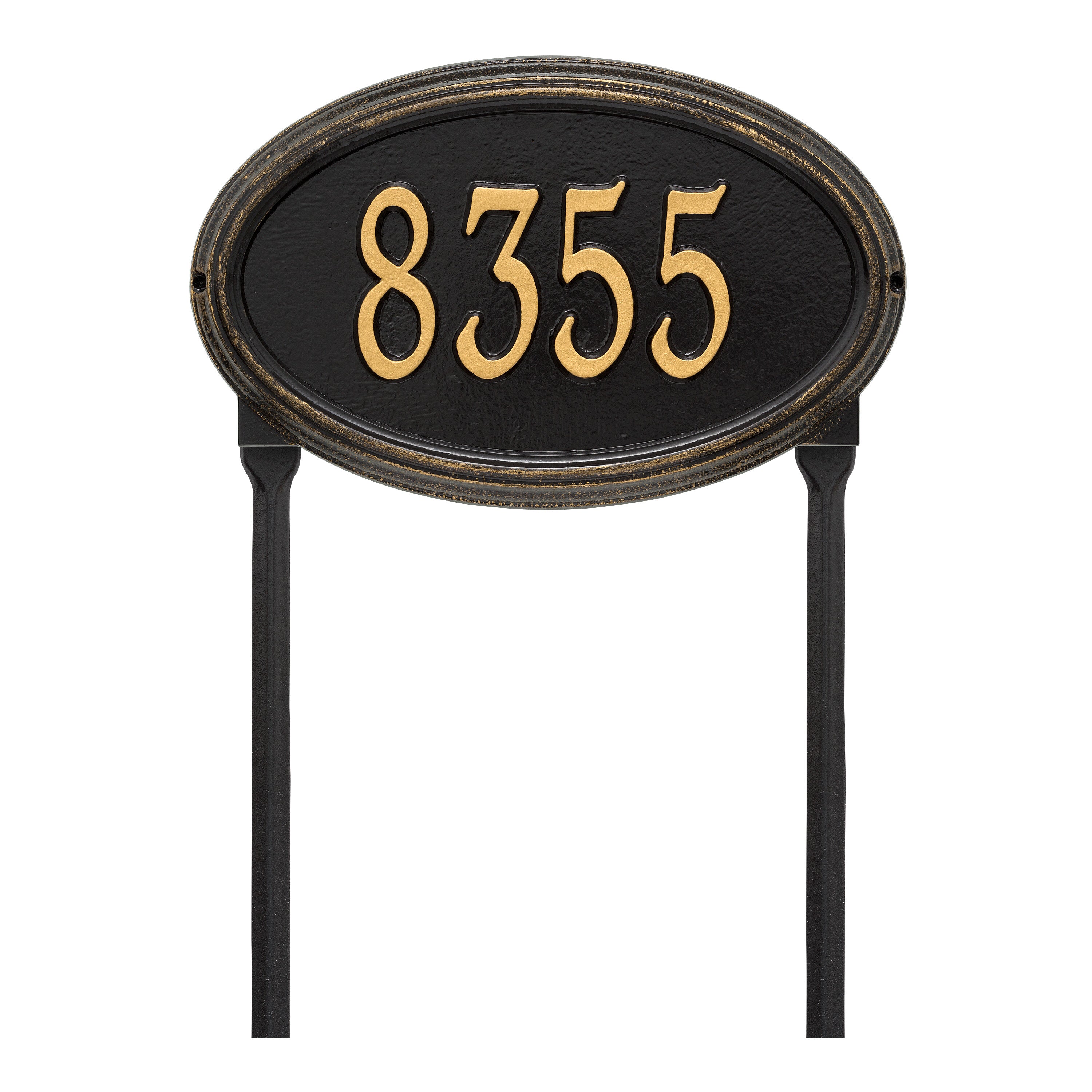 Concord Oval Standard Lawn Address Plaque