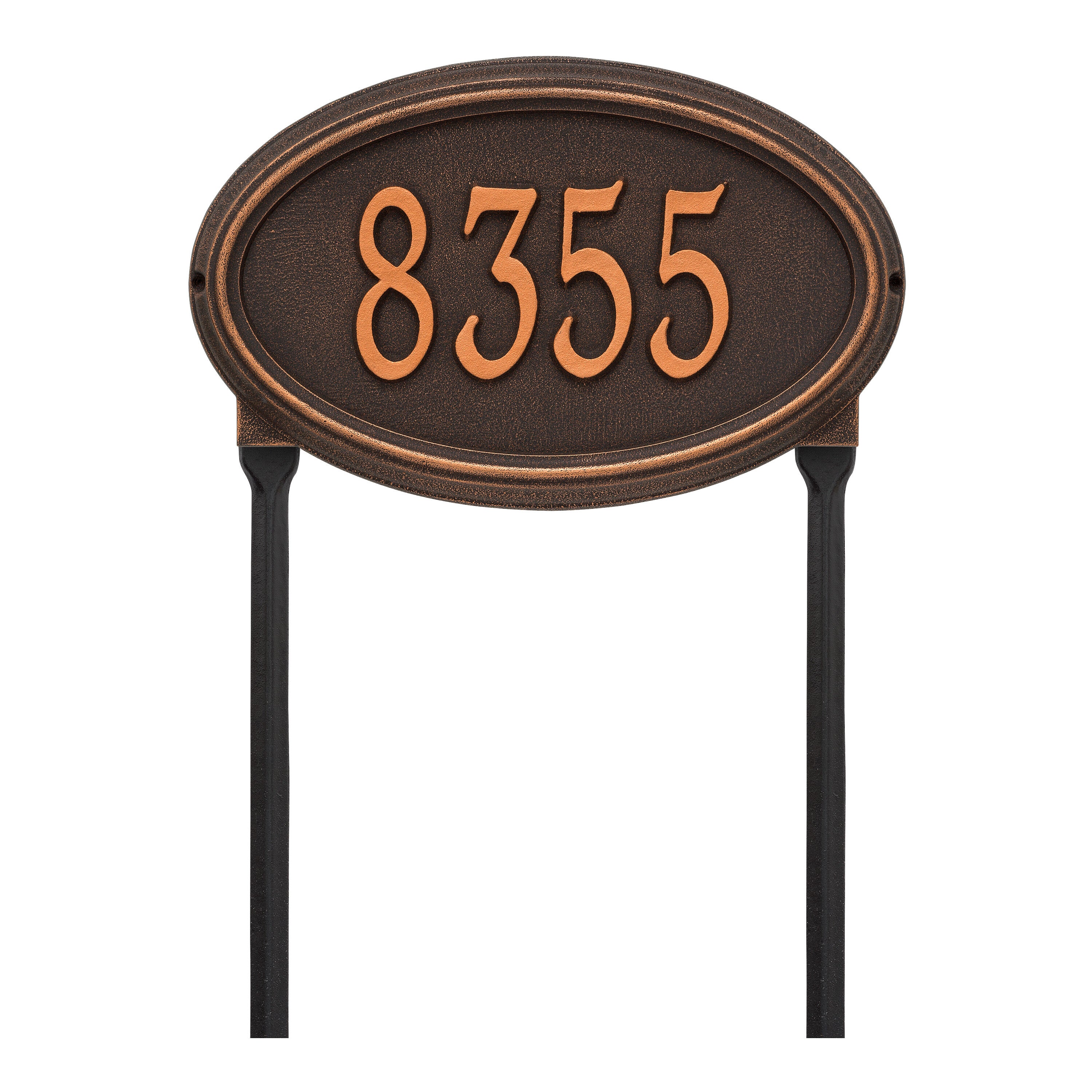 Concord Oval Standard Lawn Address Plaque