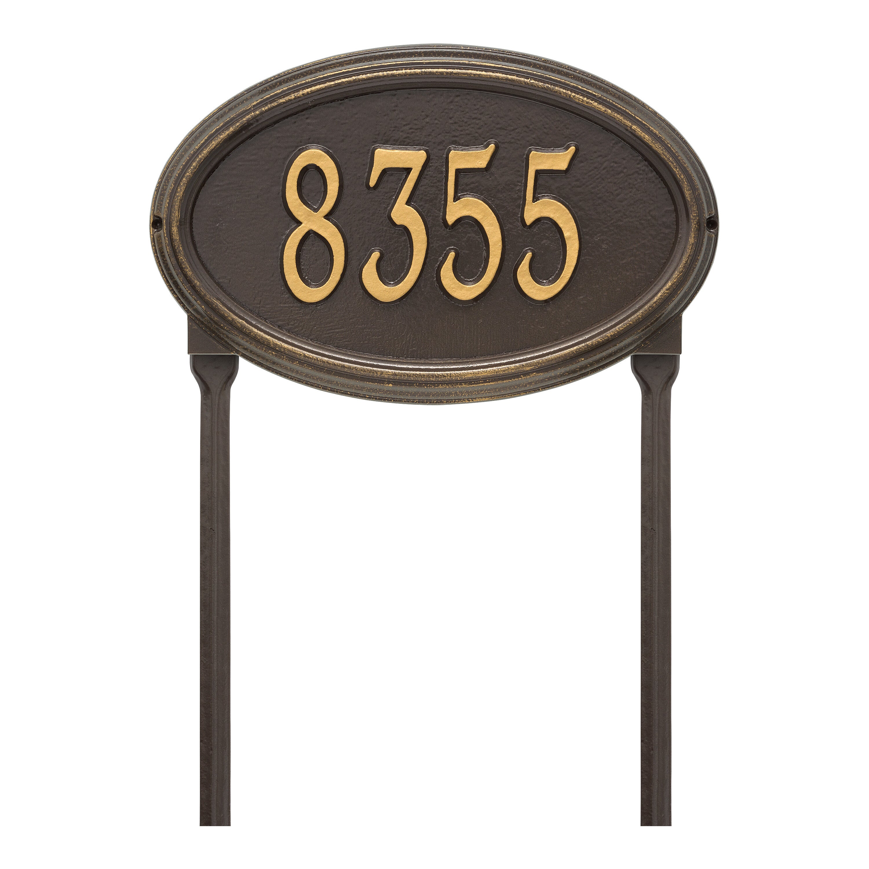 Concord Oval Standard Lawn Address Plaque
