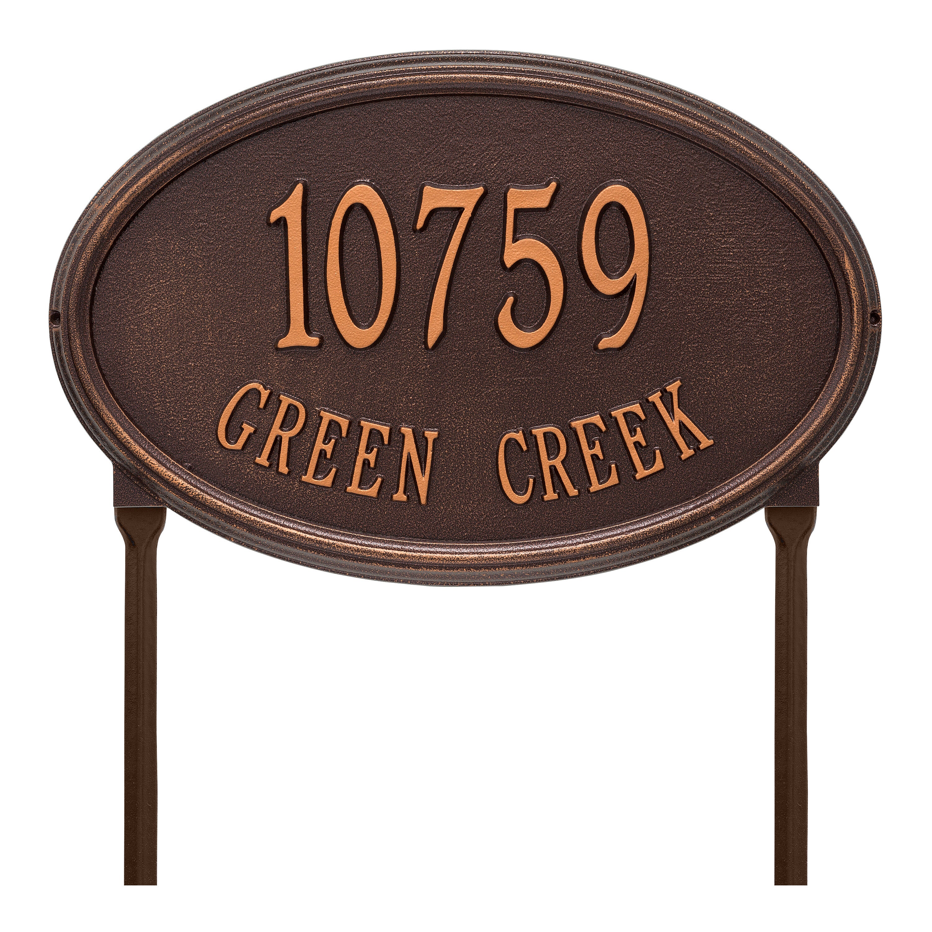 Concord Oval Estate Lawn Address Plaque