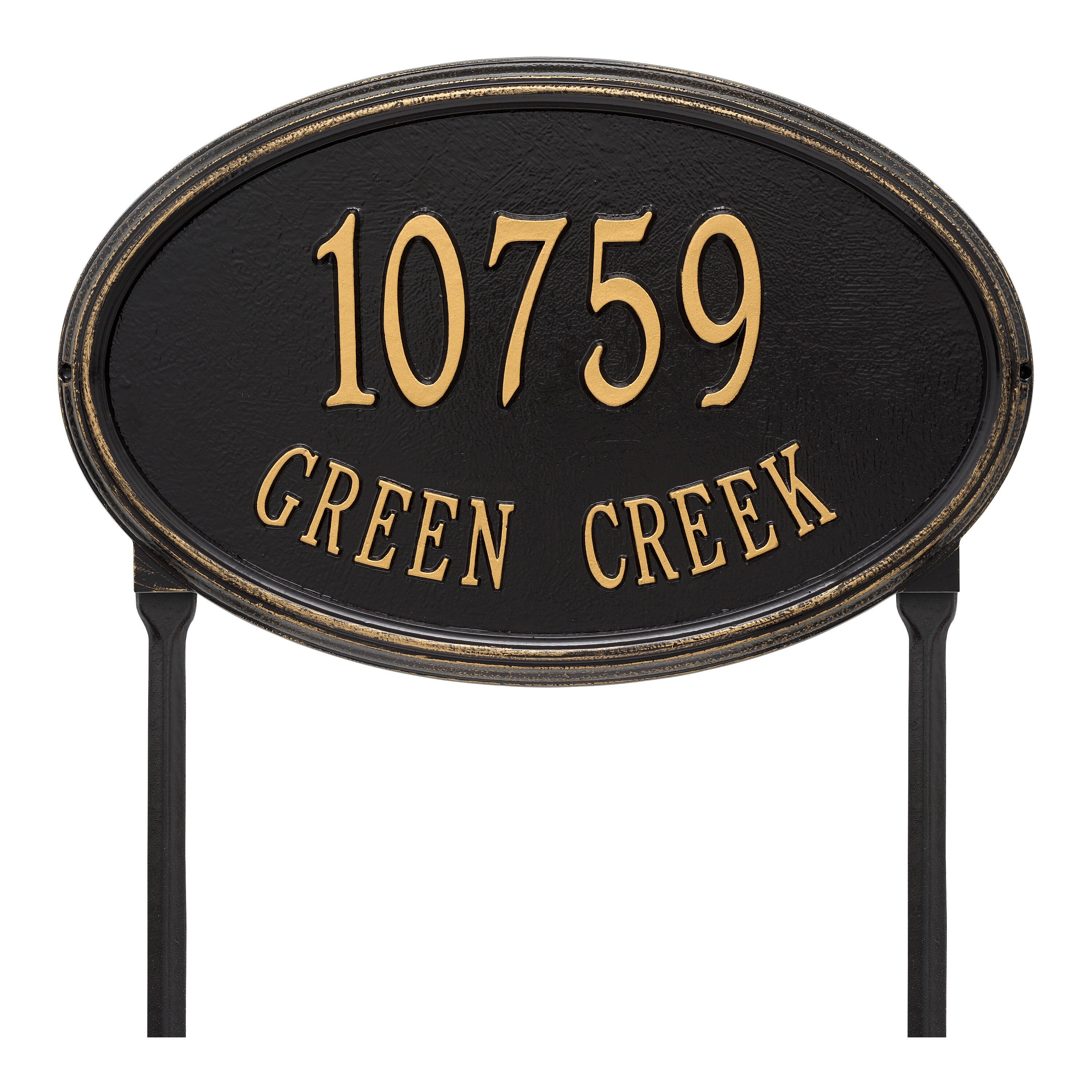 Concord Oval Estate Lawn Address Plaque