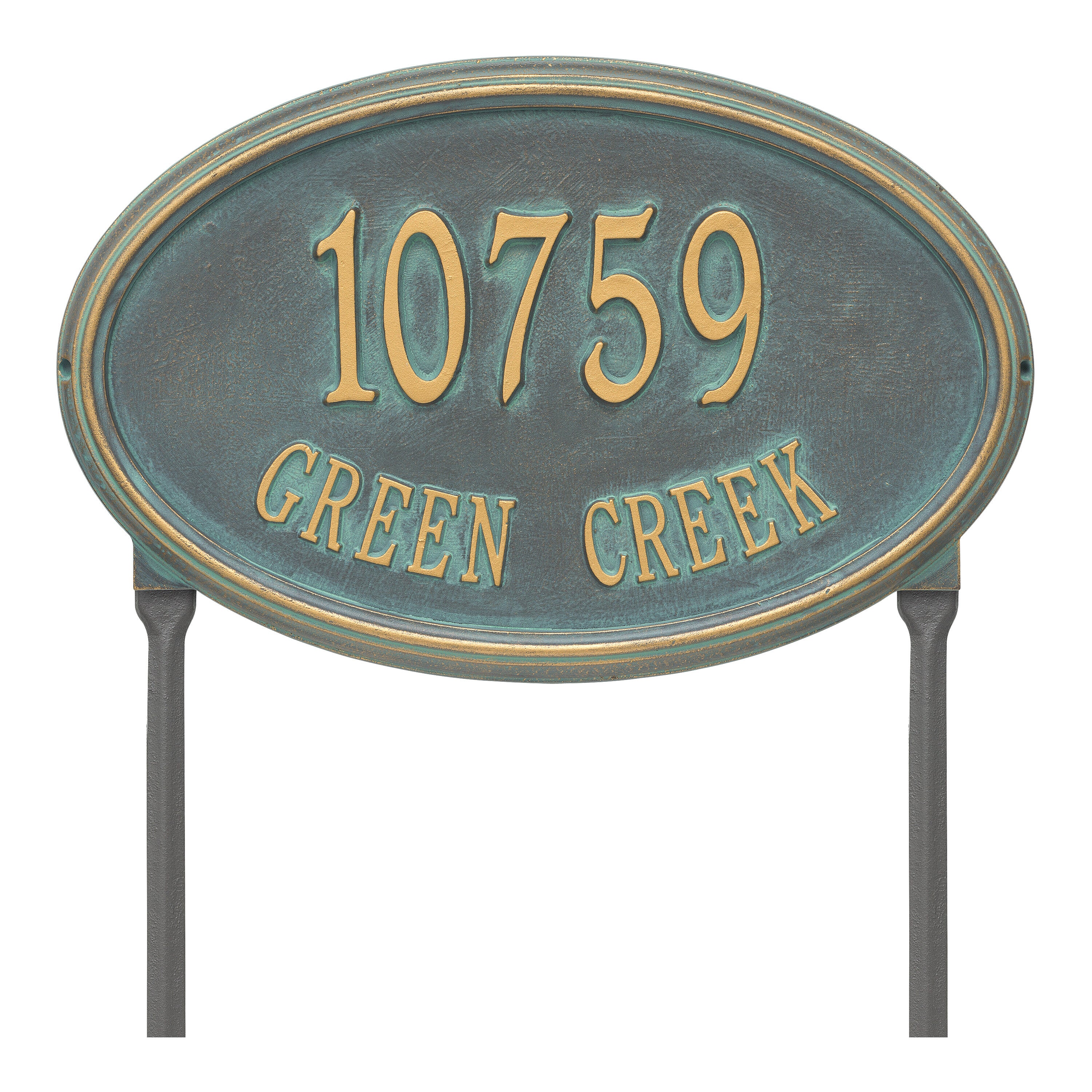 Concord Oval Estate Lawn Address Plaque