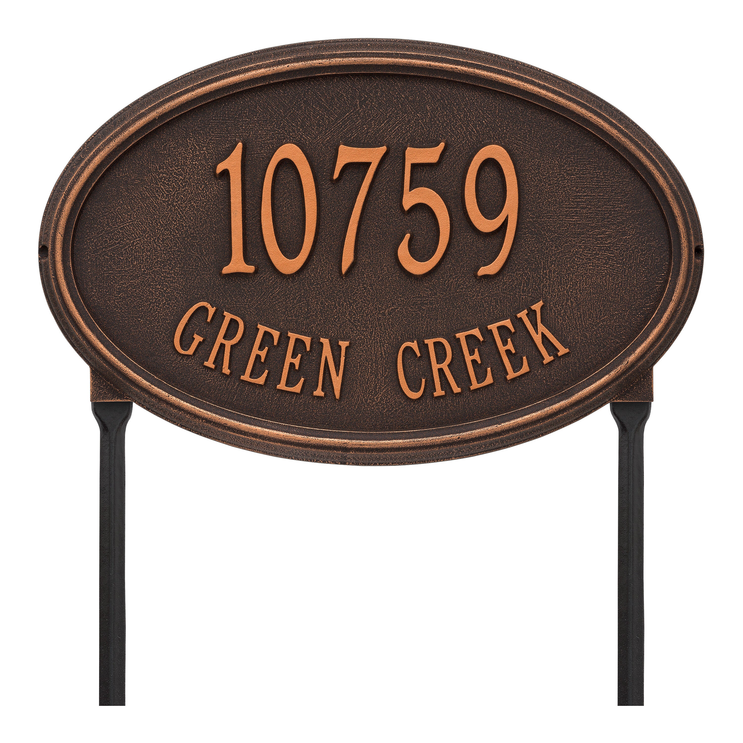 Concord Oval Estate Lawn Address Plaque