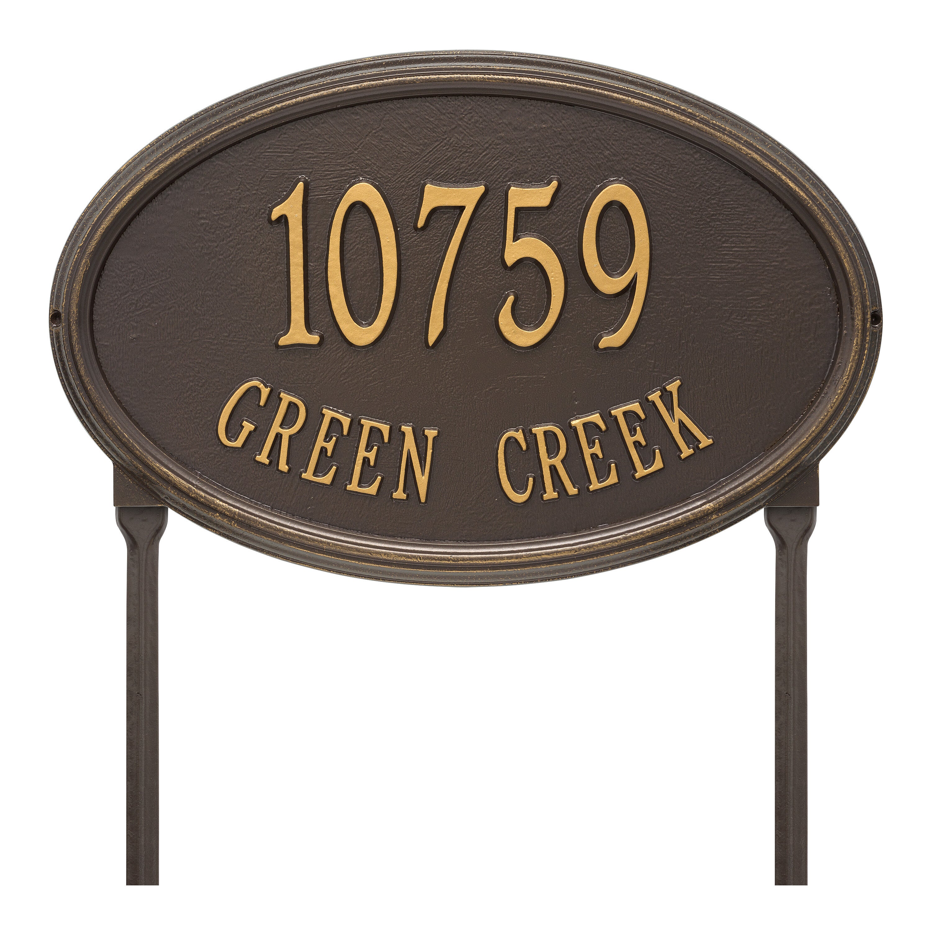 Concord Oval Estate Lawn Address Plaque