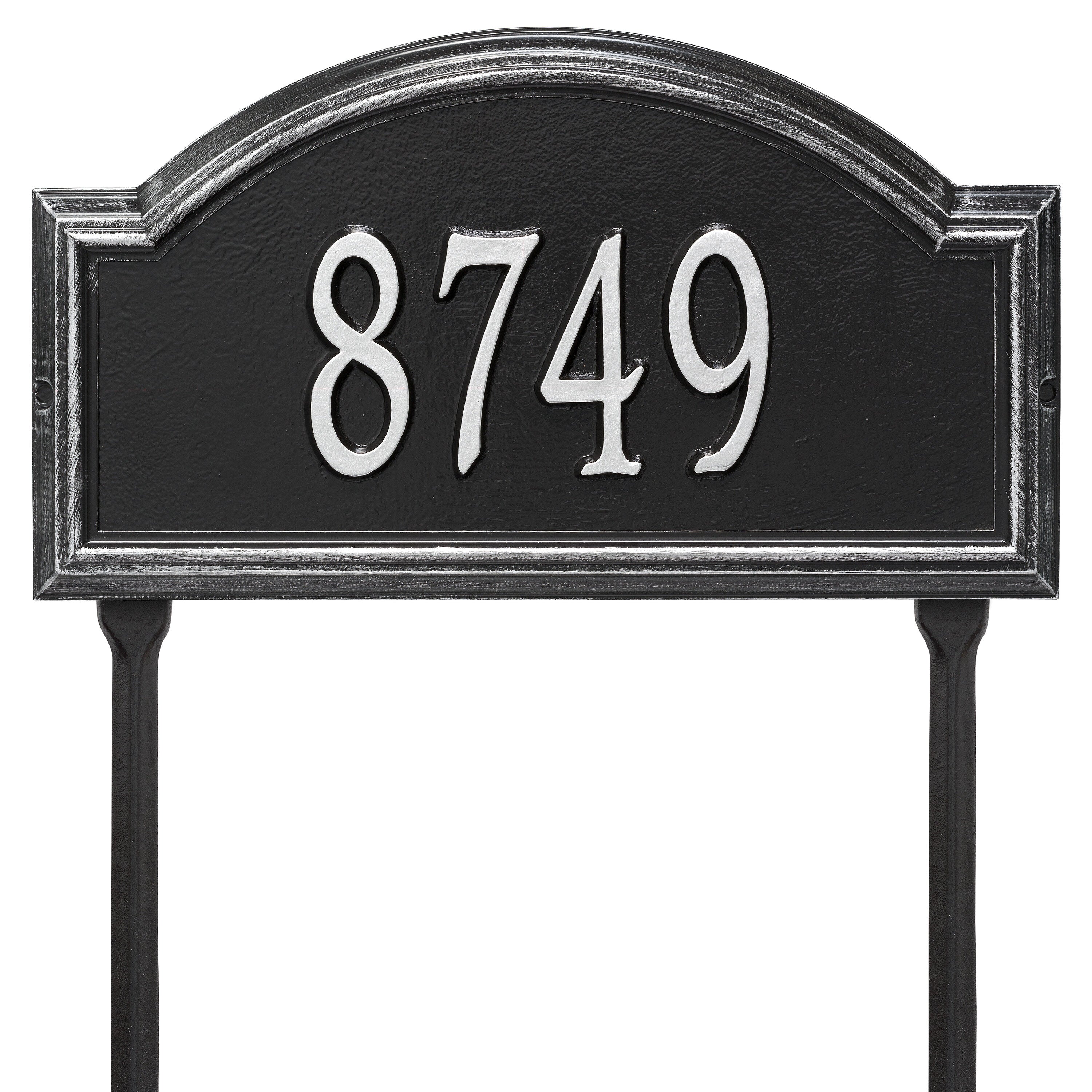 Providence Standard Arch Lawn Address Plaque