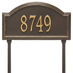 Providence Standard Arch Lawn Address Plaque