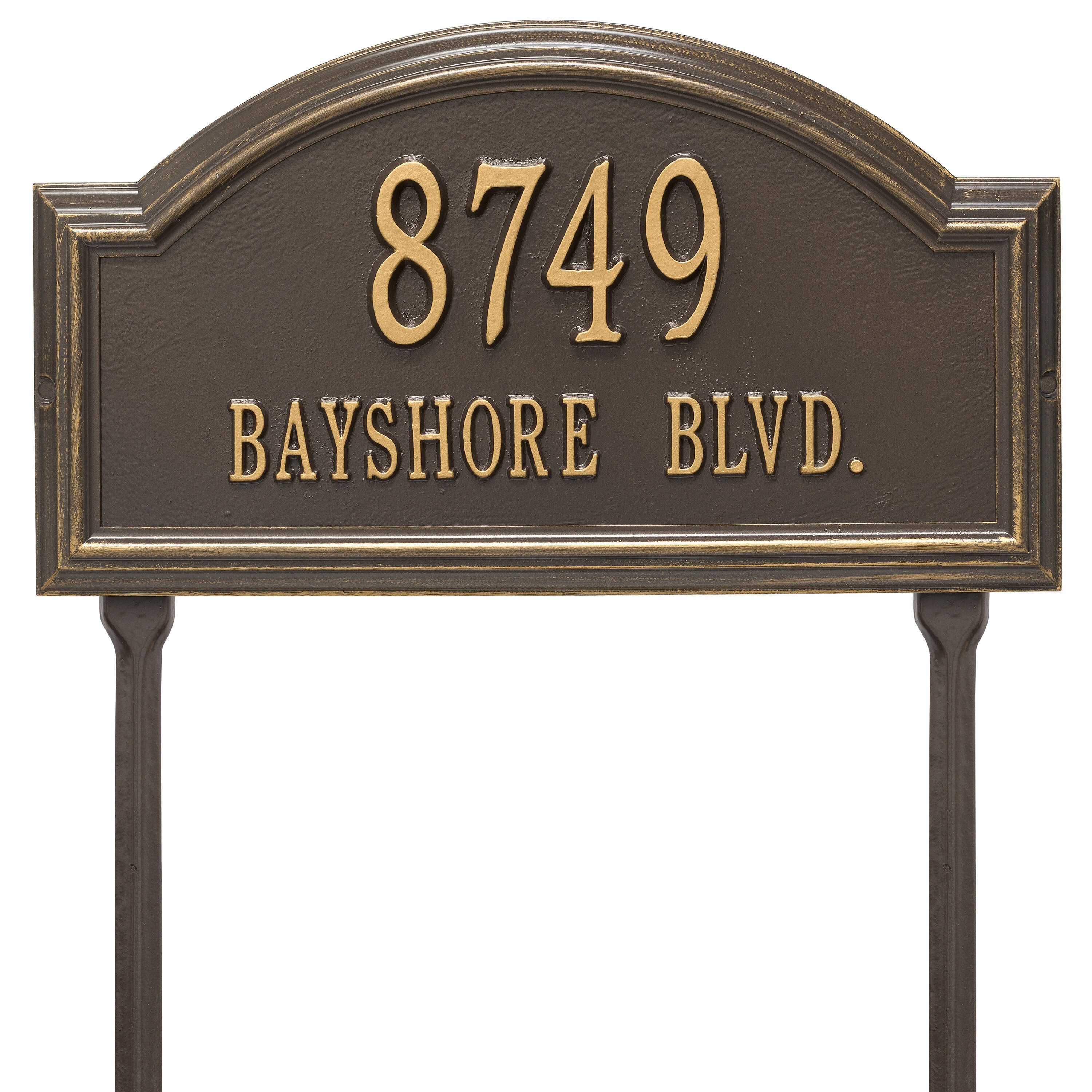 Providence Standard Arch Lawn Address Plaque