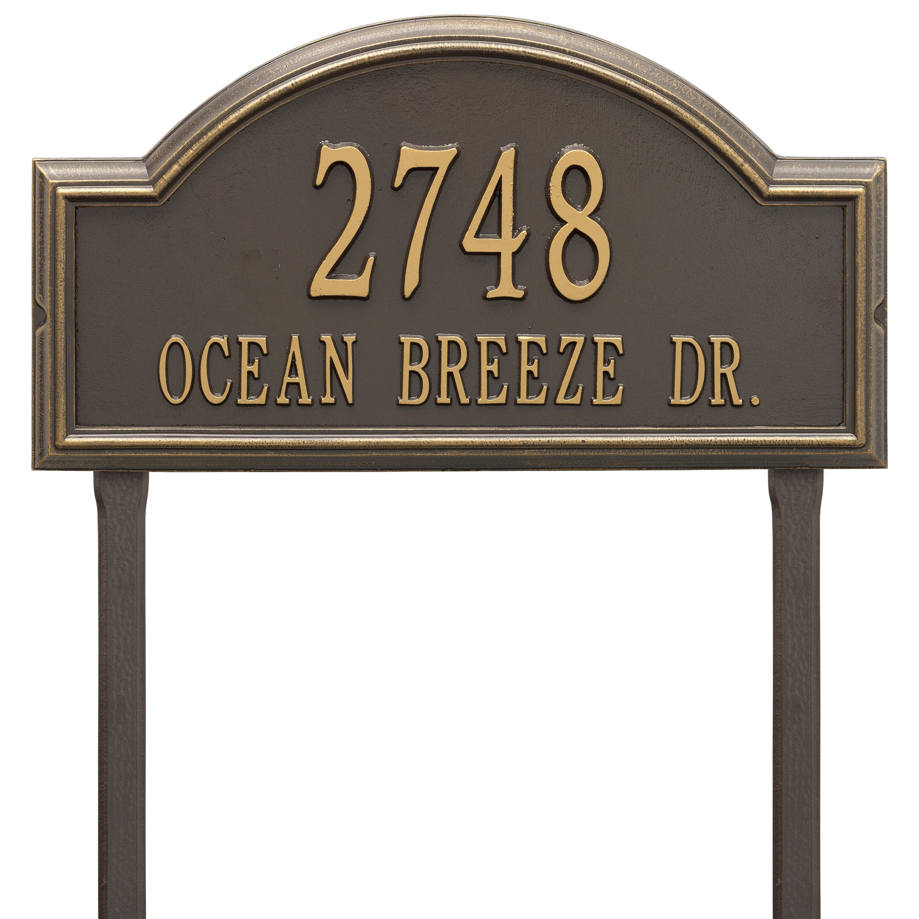 Providence Estate Arch Lawn Address Plaque
