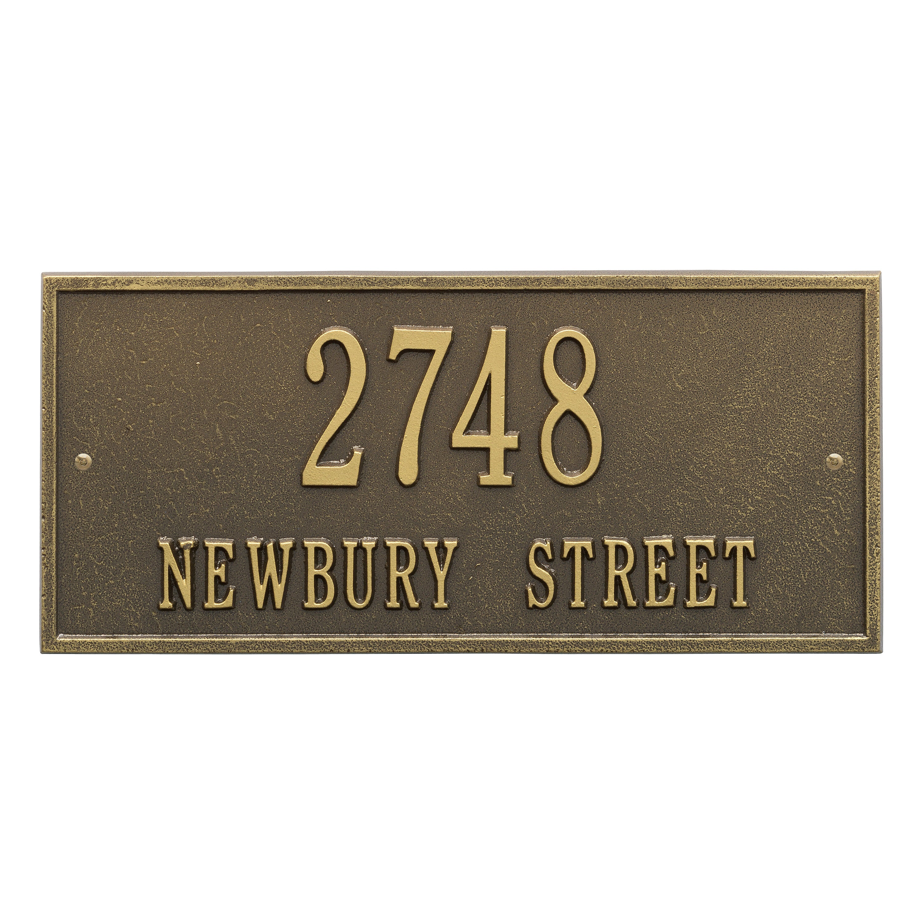 Hartford Standard Wall Address Plaque