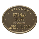 Welcome Oval "House" Plaque