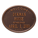 Welcome Oval "House" Plaque