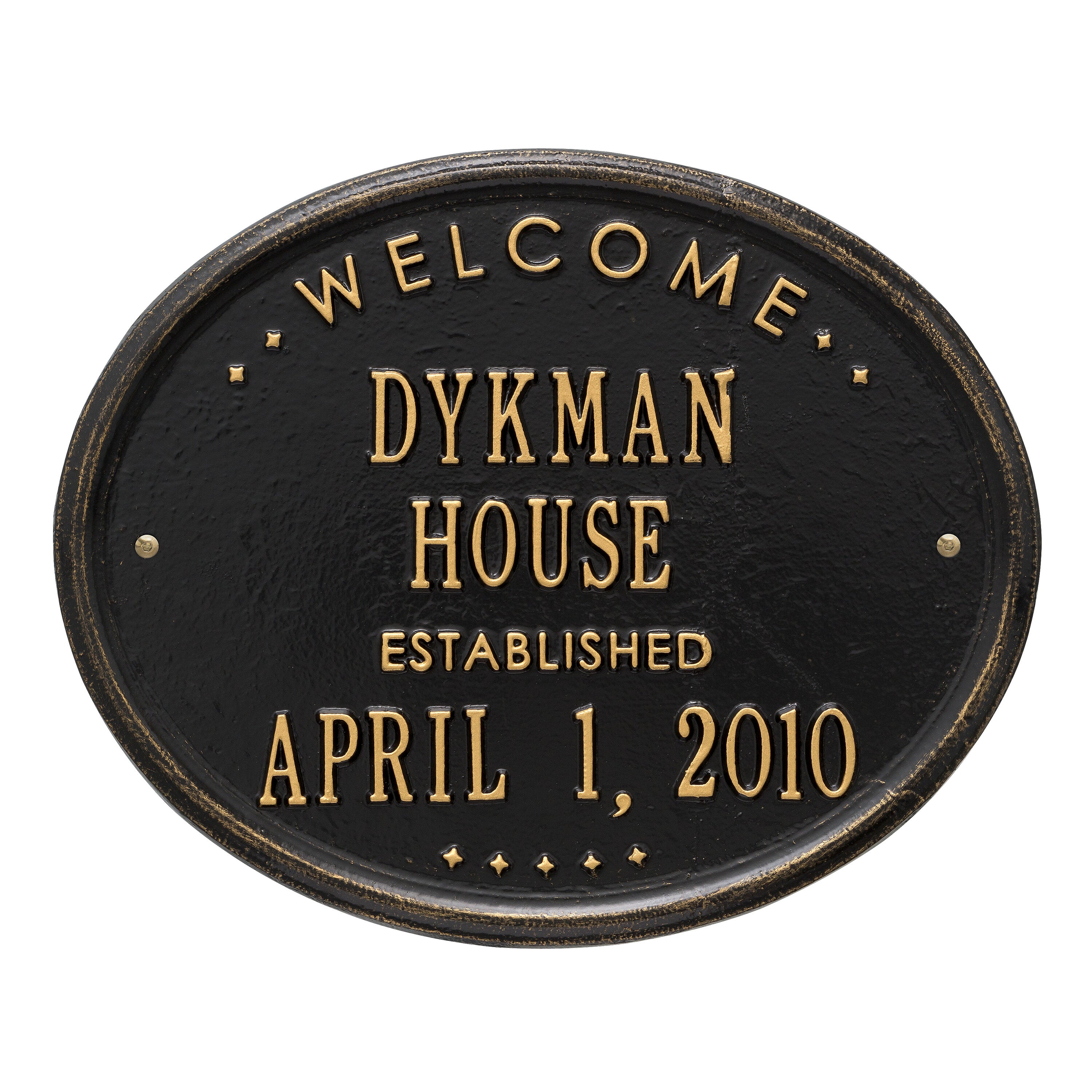 Welcome Oval "House" Plaque