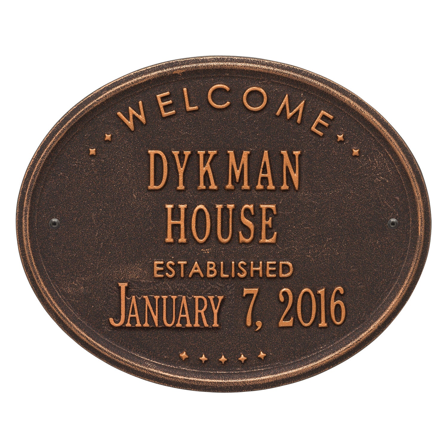 Welcome Oval "House" Plaque