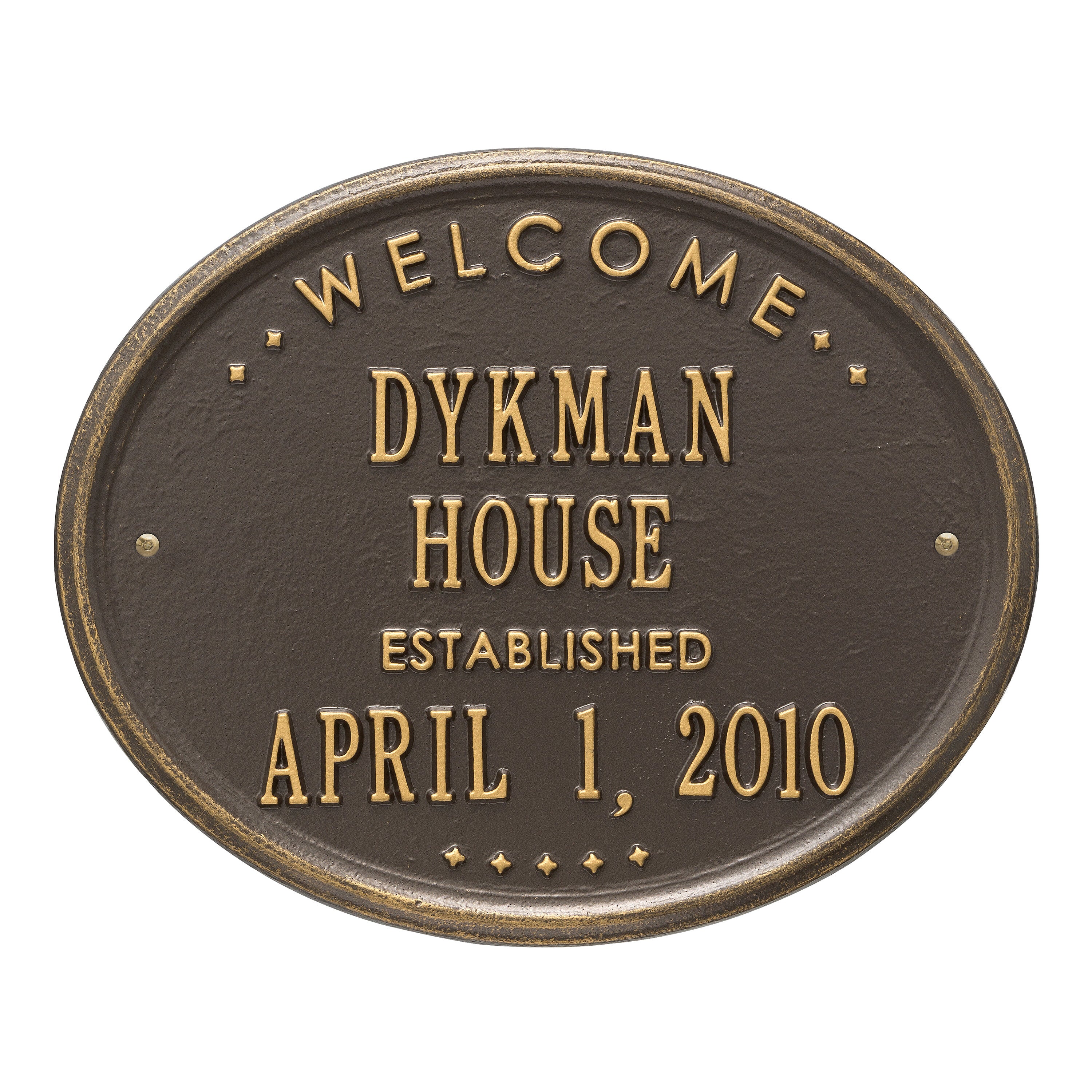 Welcome Oval "House" Plaque