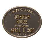 Welcome Oval "House" Plaque