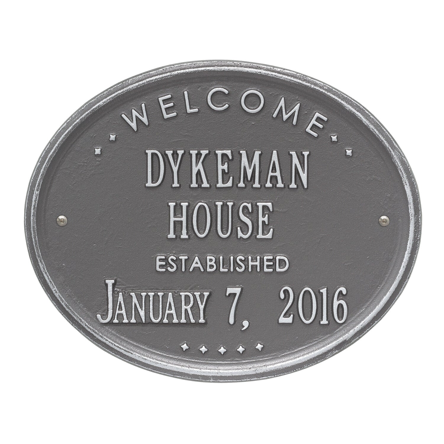 Welcome Oval "House" Plaque