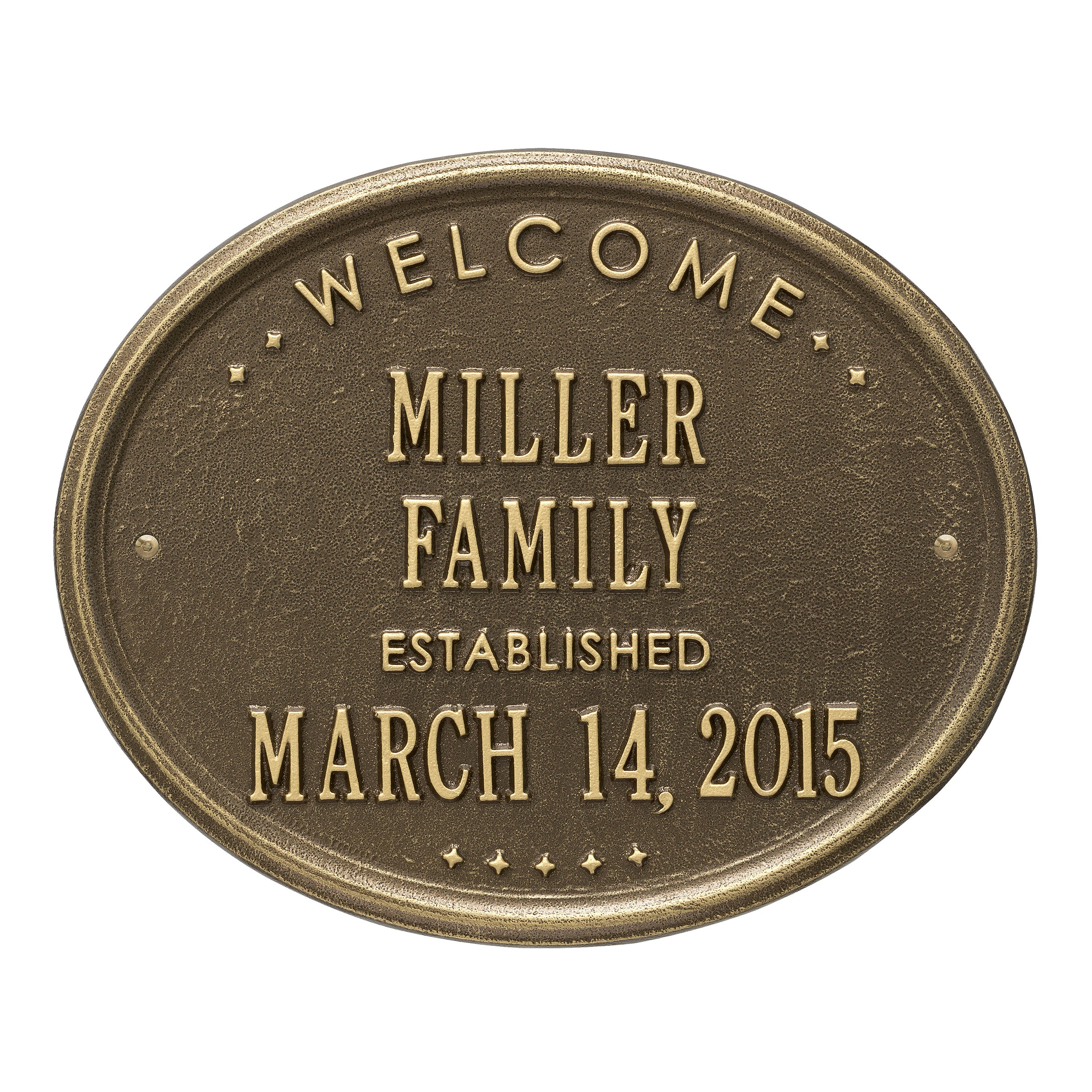 Welcome Oval "Family" Plaque