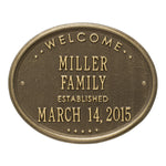 Welcome Oval "Family" Plaque