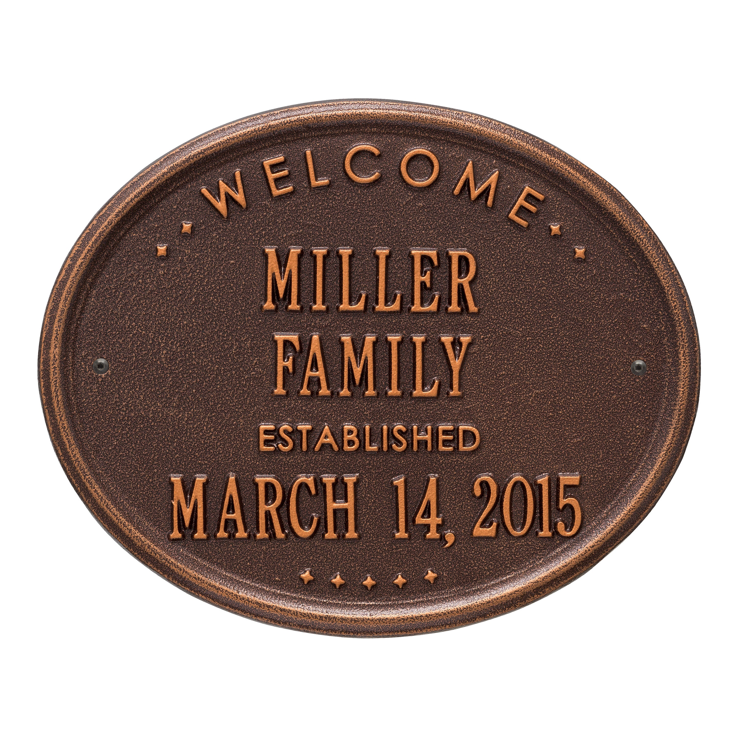 Welcome Oval "Family" Plaque