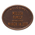 Welcome Oval "Family" Plaque