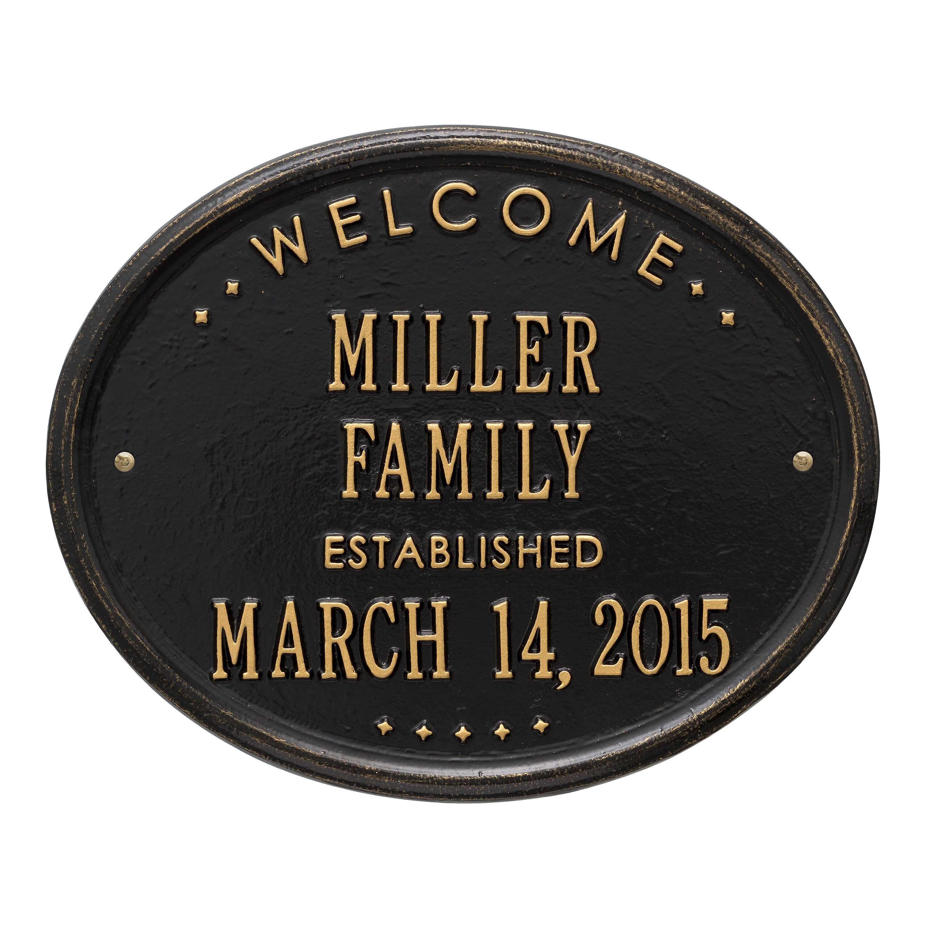Welcome Oval "Family" Plaque