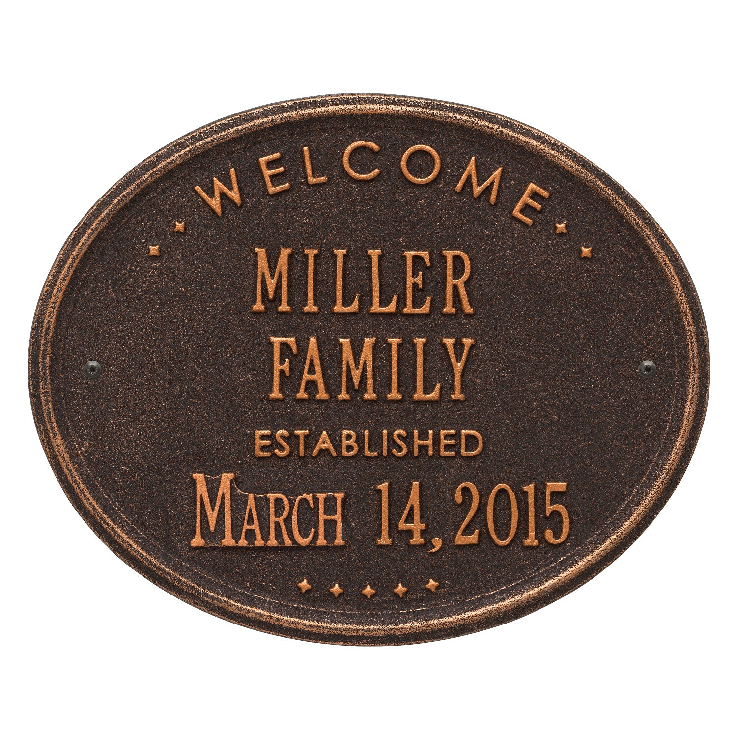 Welcome Oval "Family" Plaque