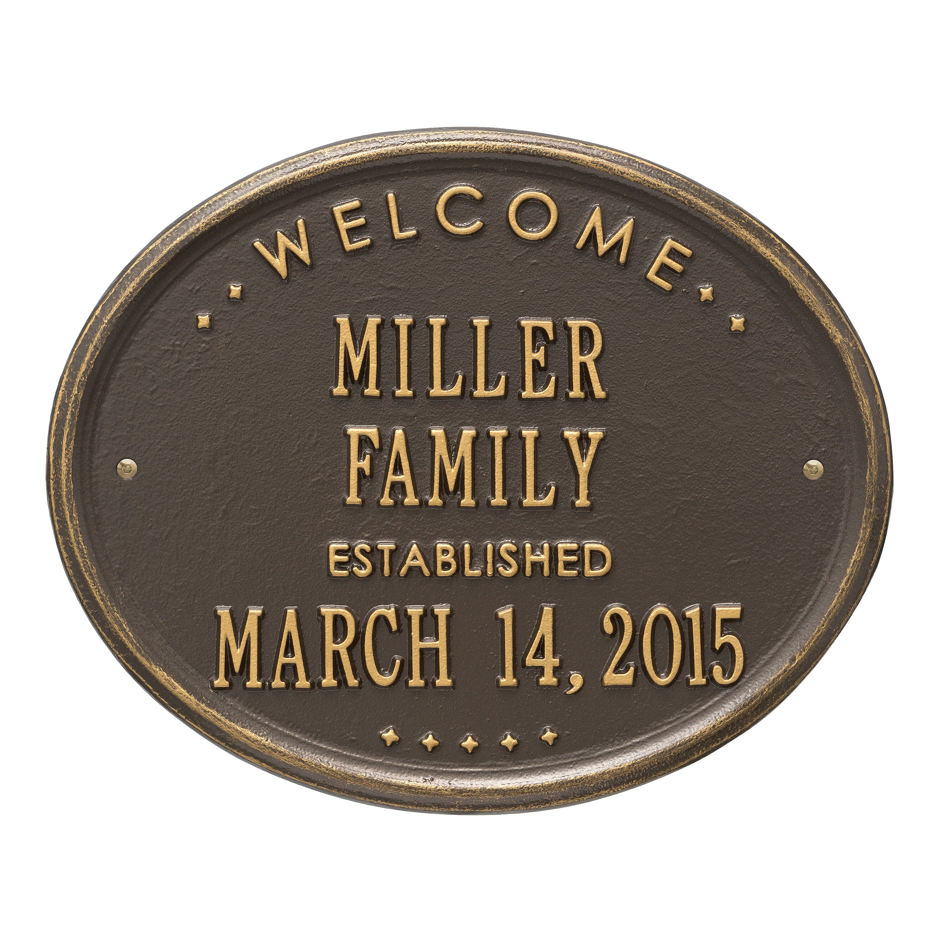 Welcome Oval "Family" Plaque