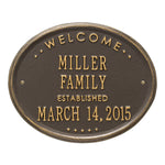 Welcome Oval "Family" Plaque