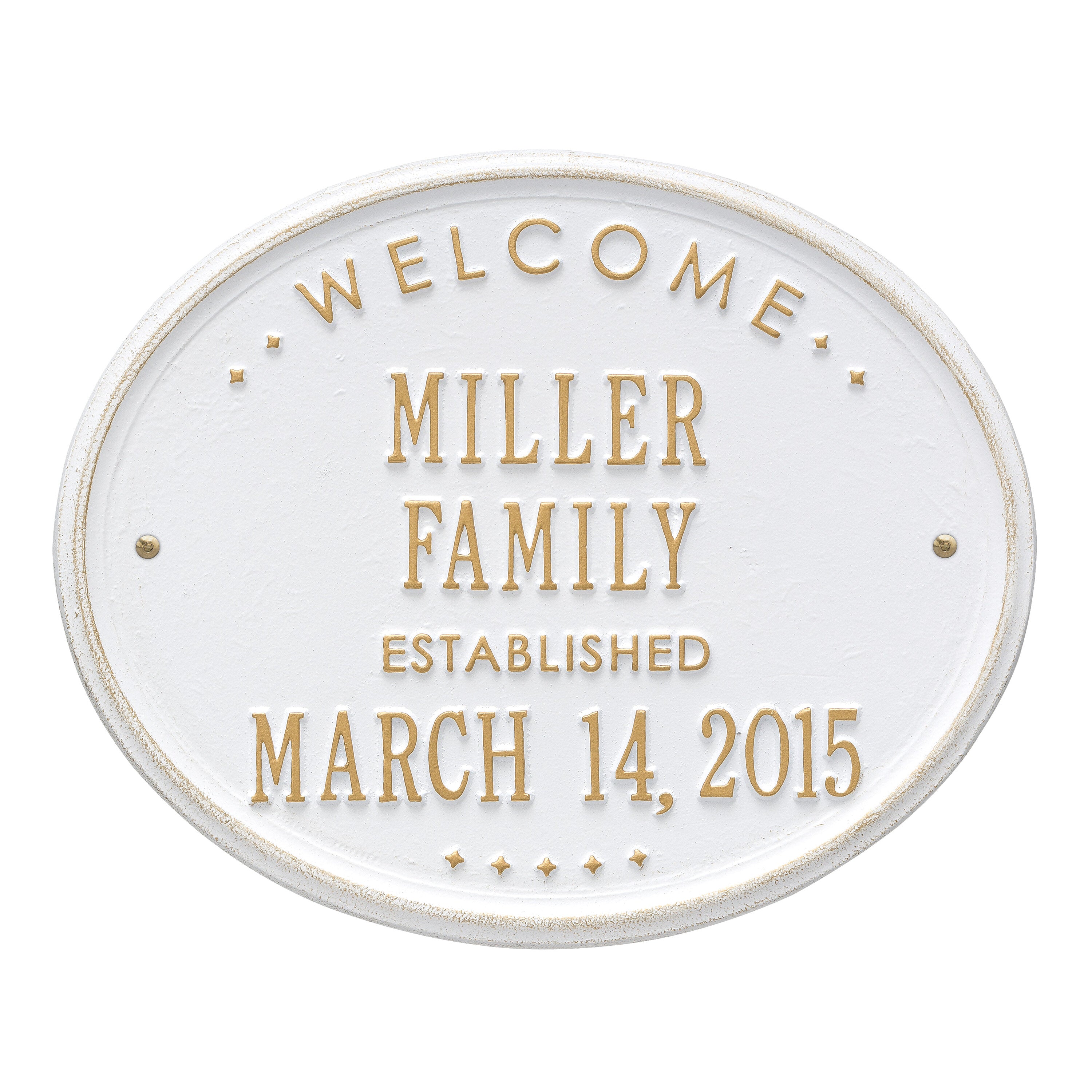 Welcome Oval "Family" Plaque