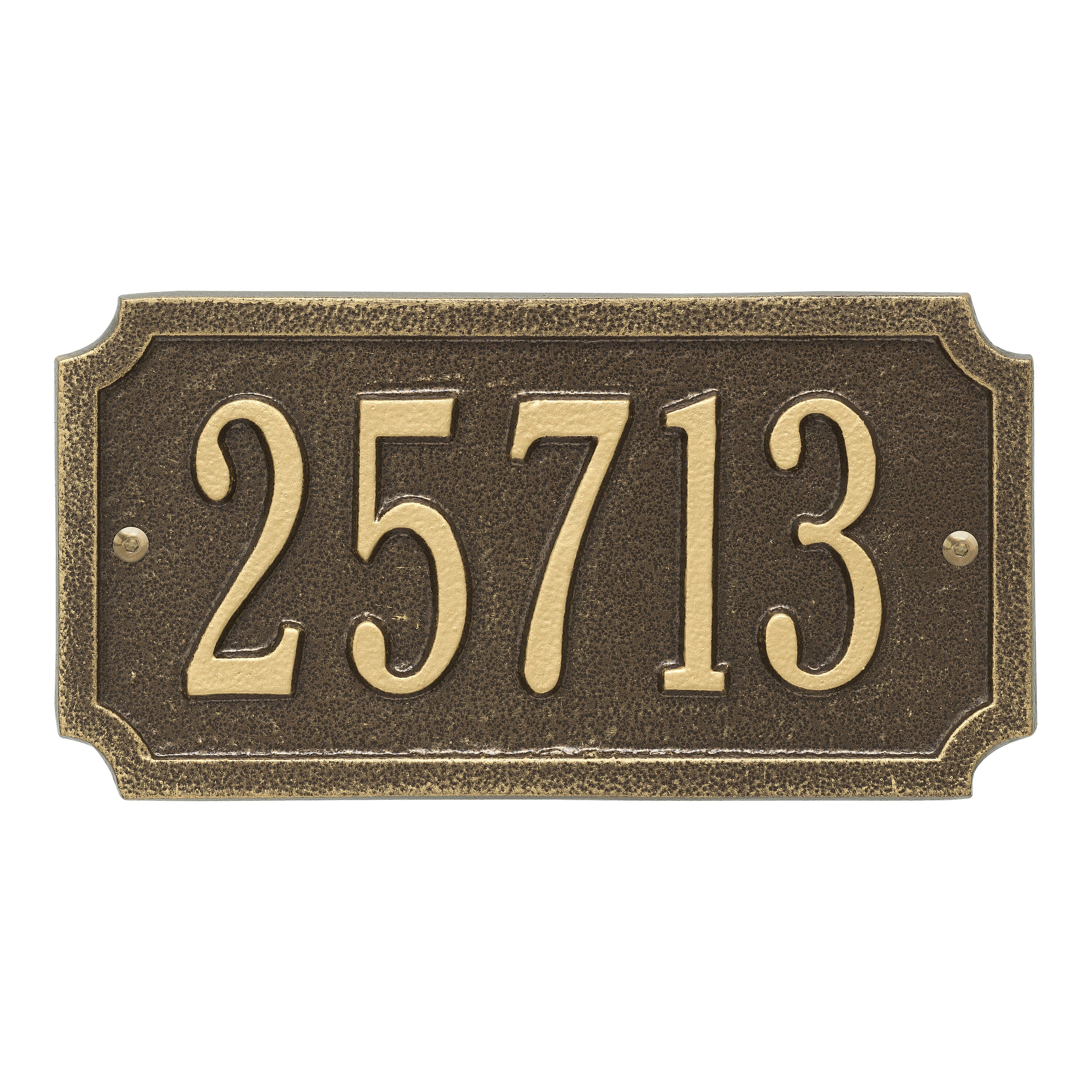 Cut Corner Standard Wall Address Plaque