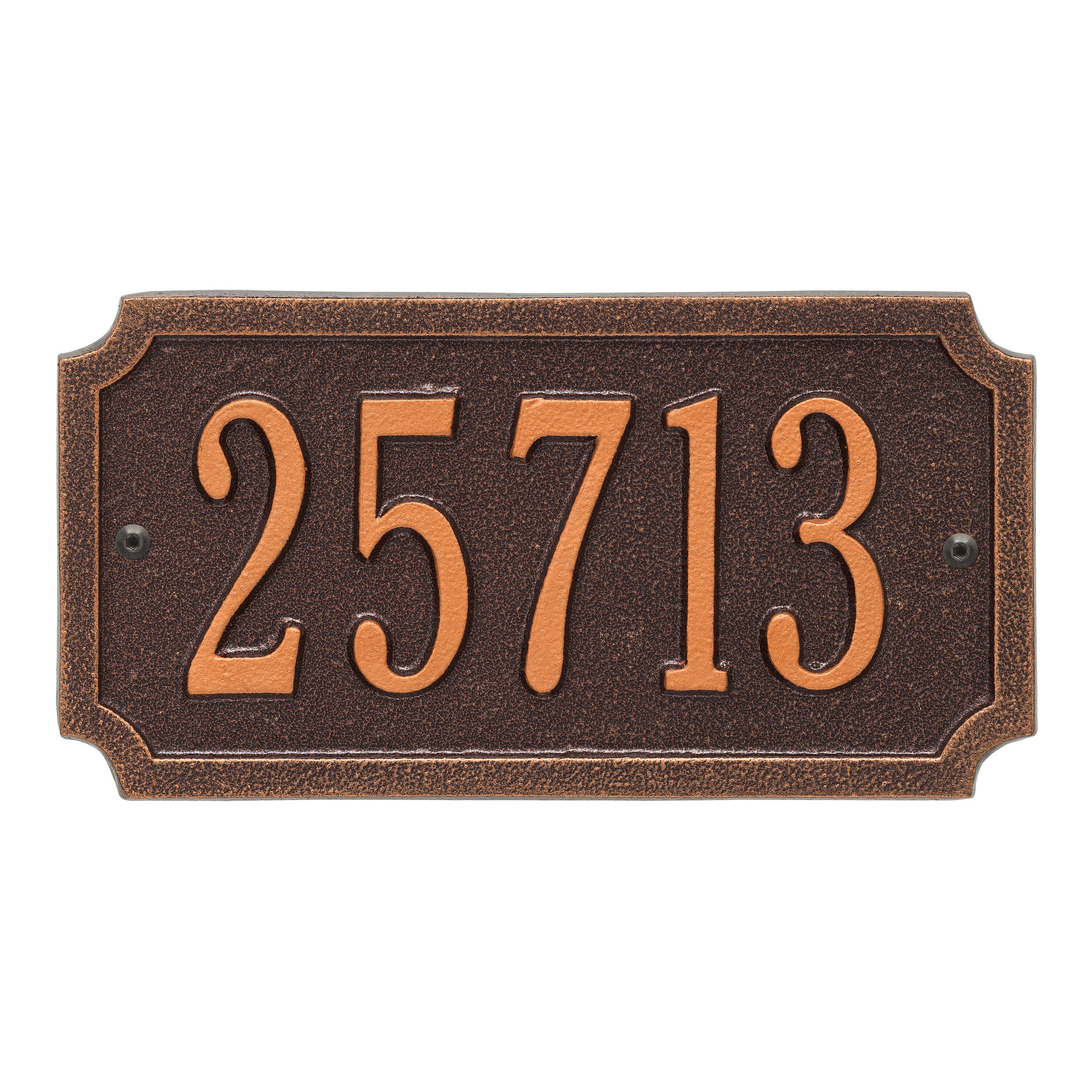 Cut Corner Standard Wall Address Plaque