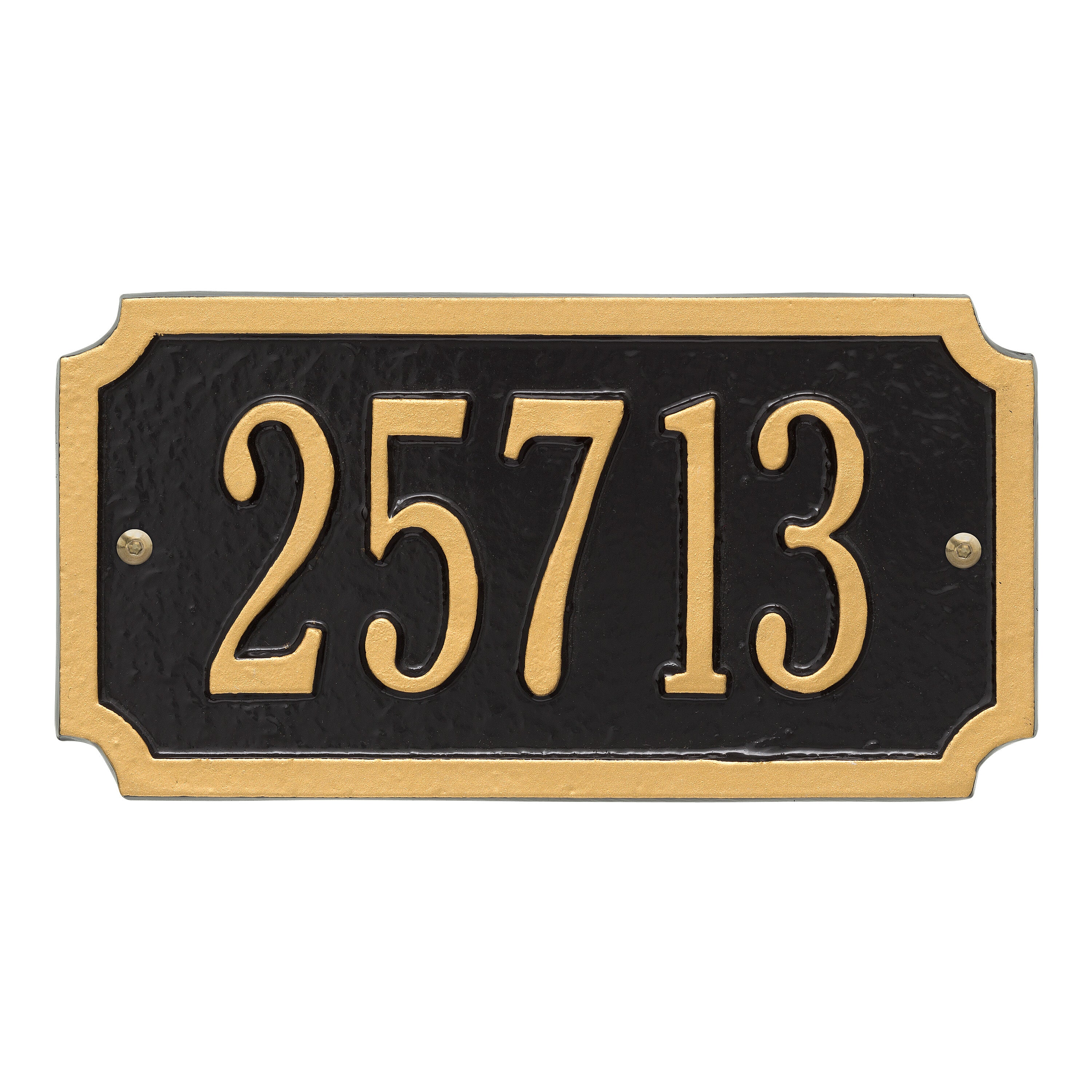 Cut Corner Standard Wall Address Plaque