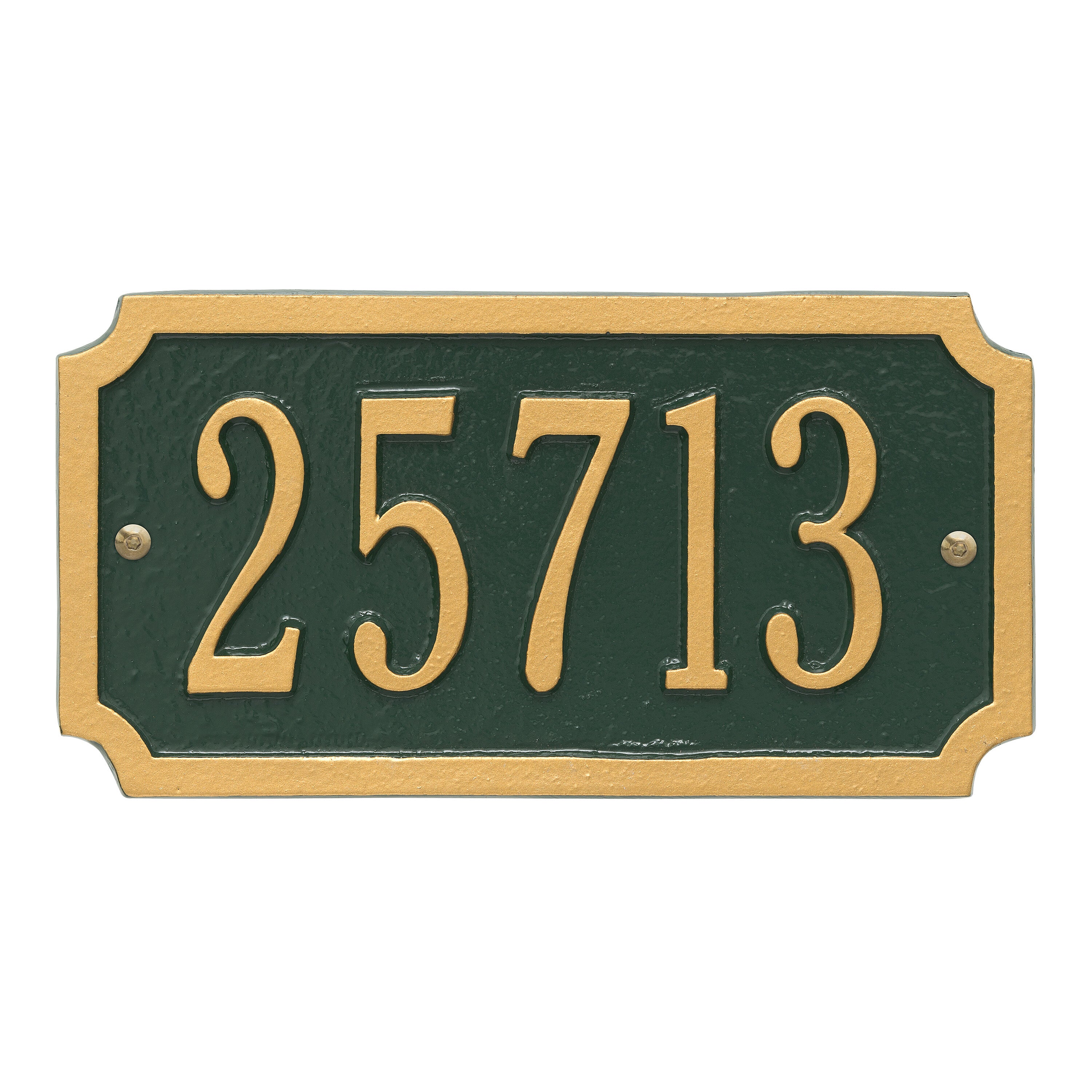 Cut Corner Standard Wall Address Plaque
