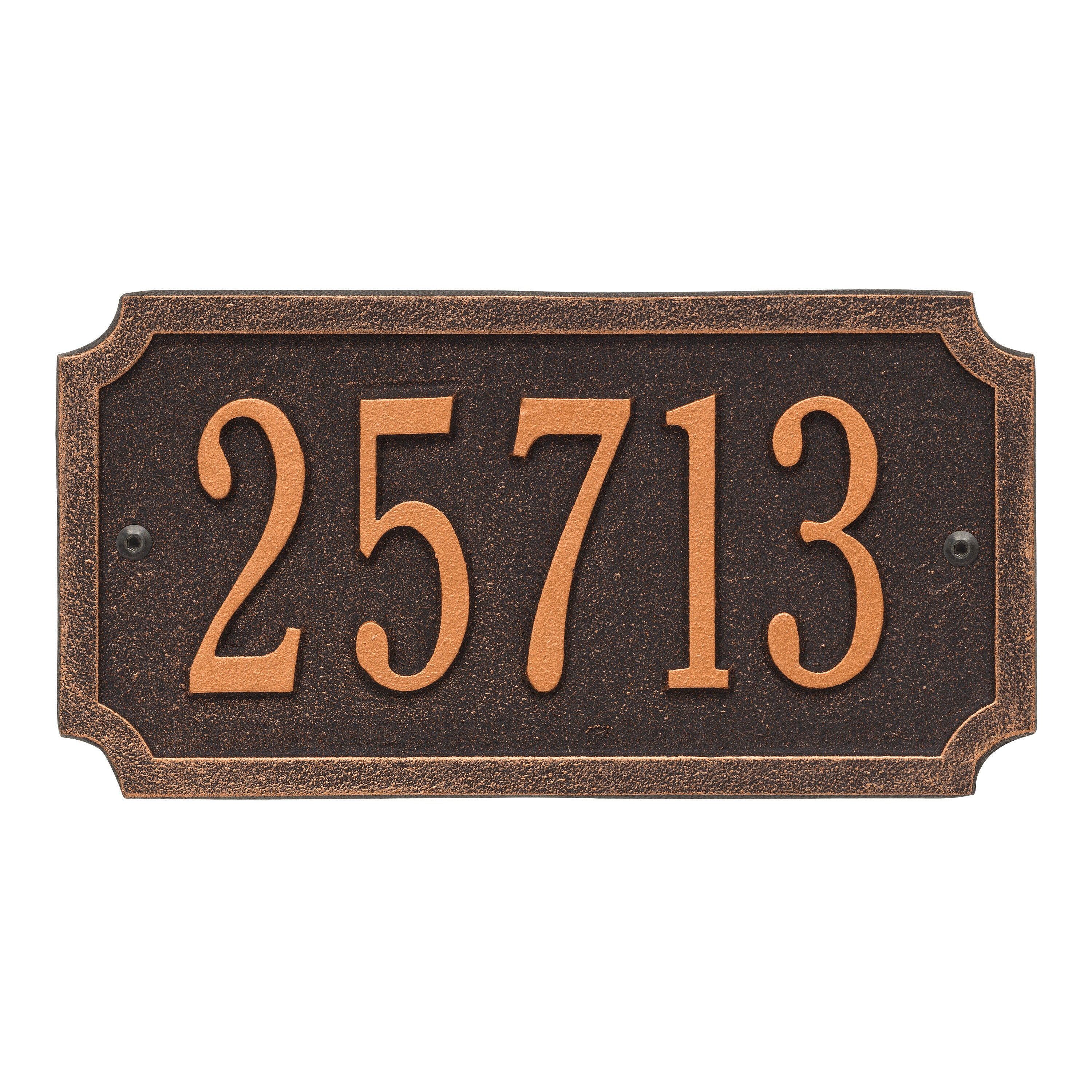 Cut Corner Standard Wall Address Plaque