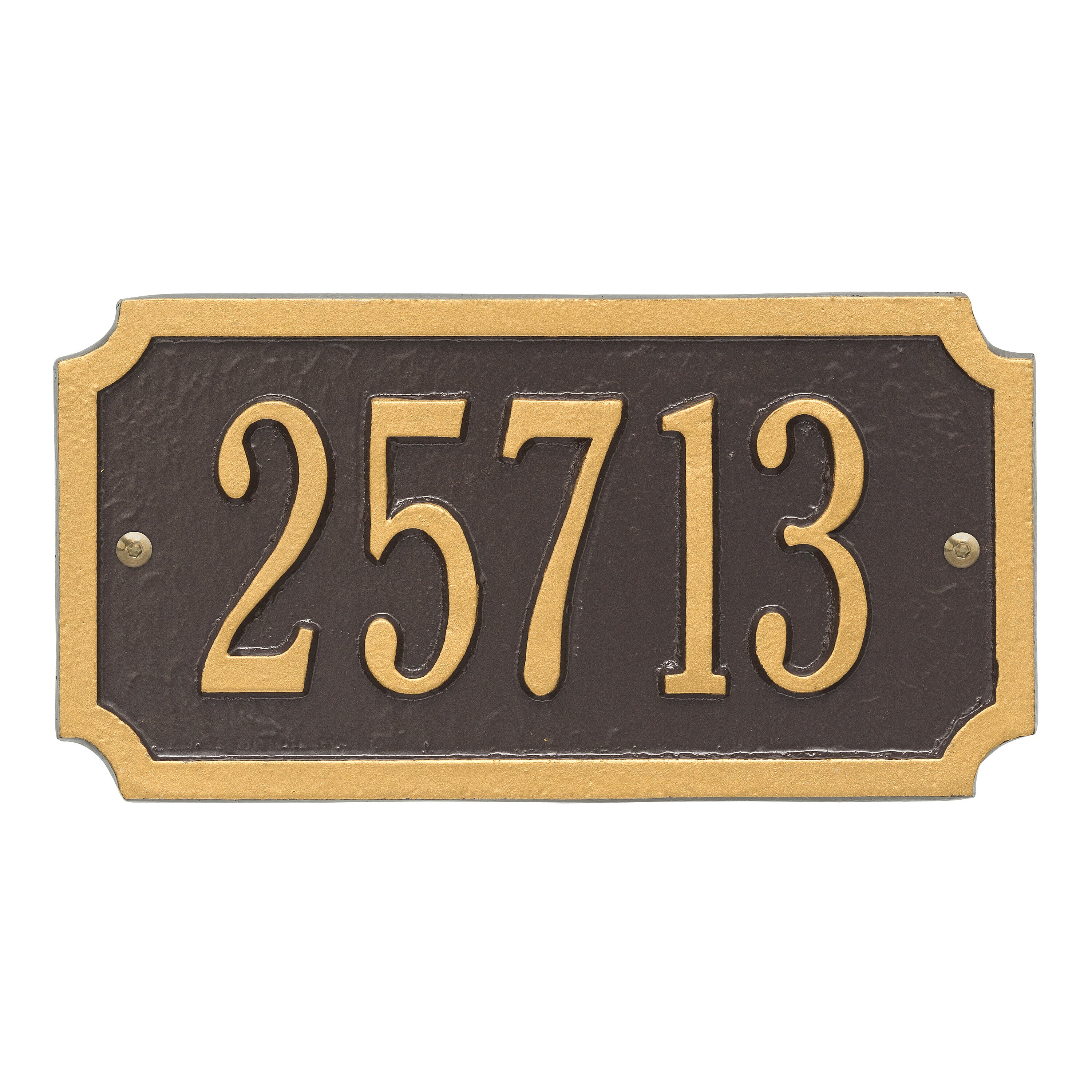Cut Corner Standard Wall Address Plaque