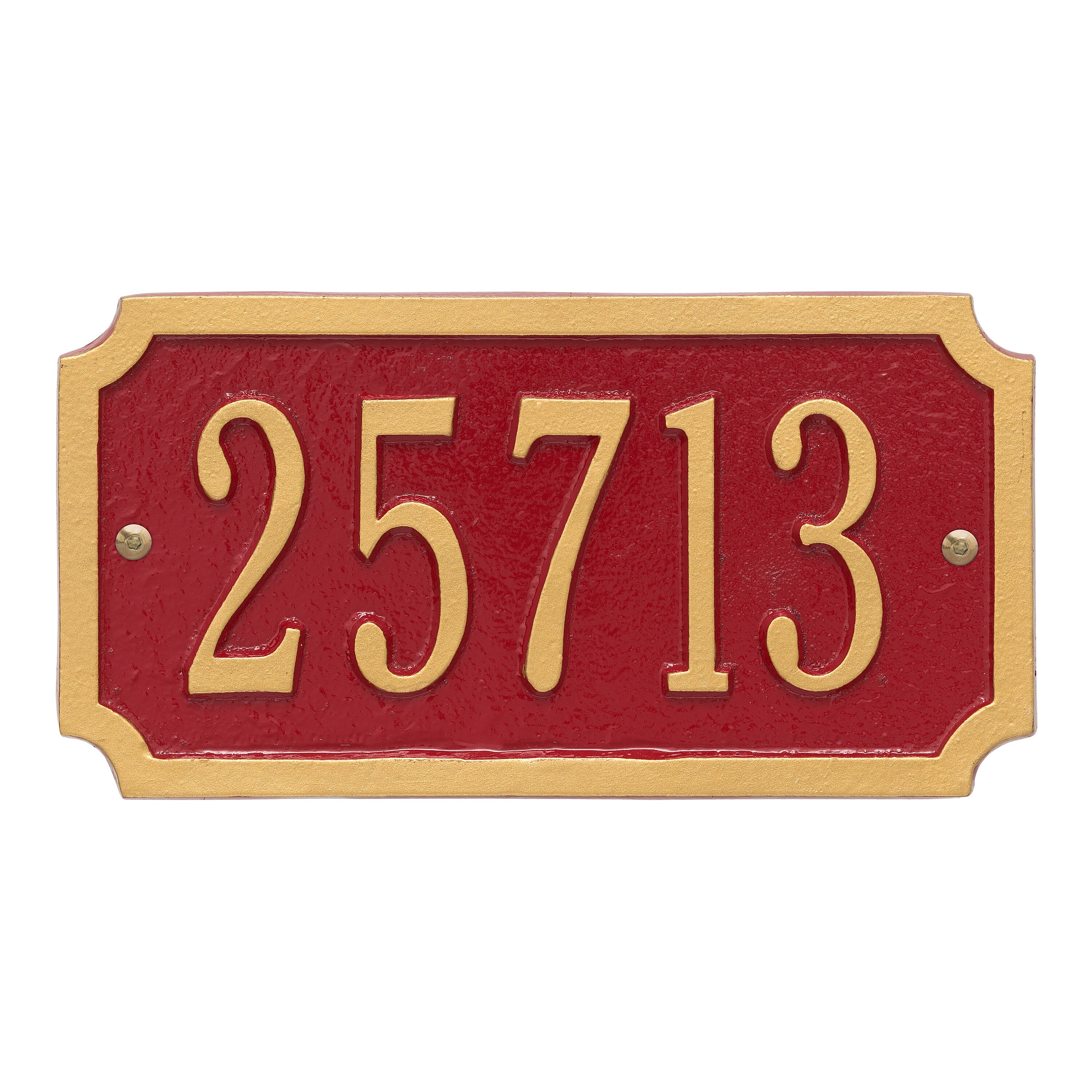Cut Corner Standard Wall Address Plaque