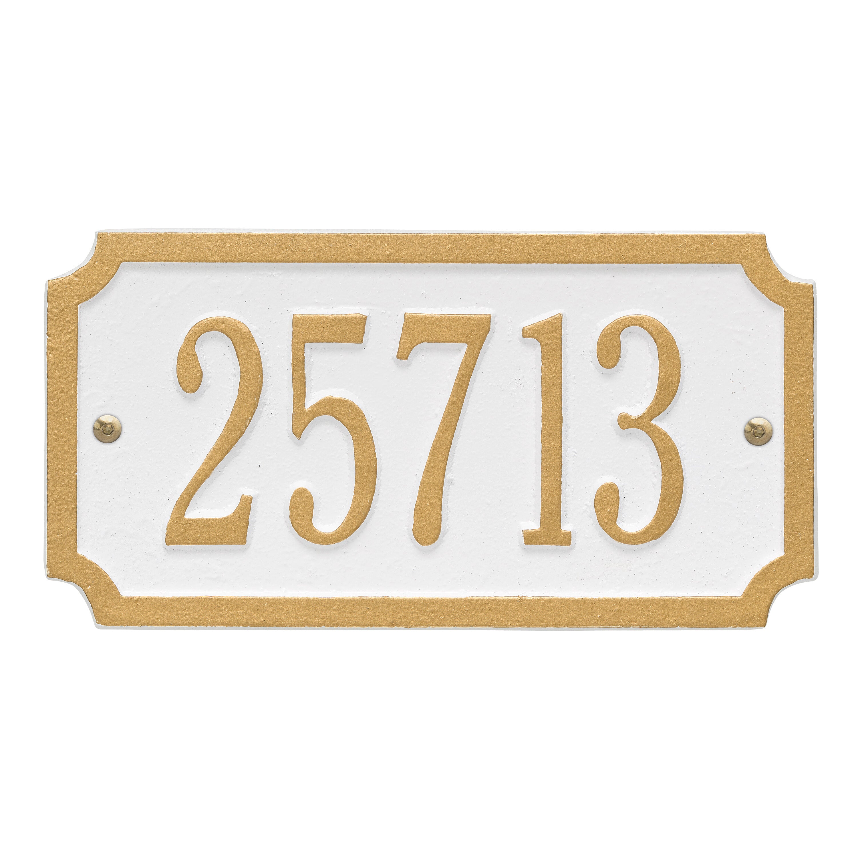 Cut Corner Standard Wall Address Plaque