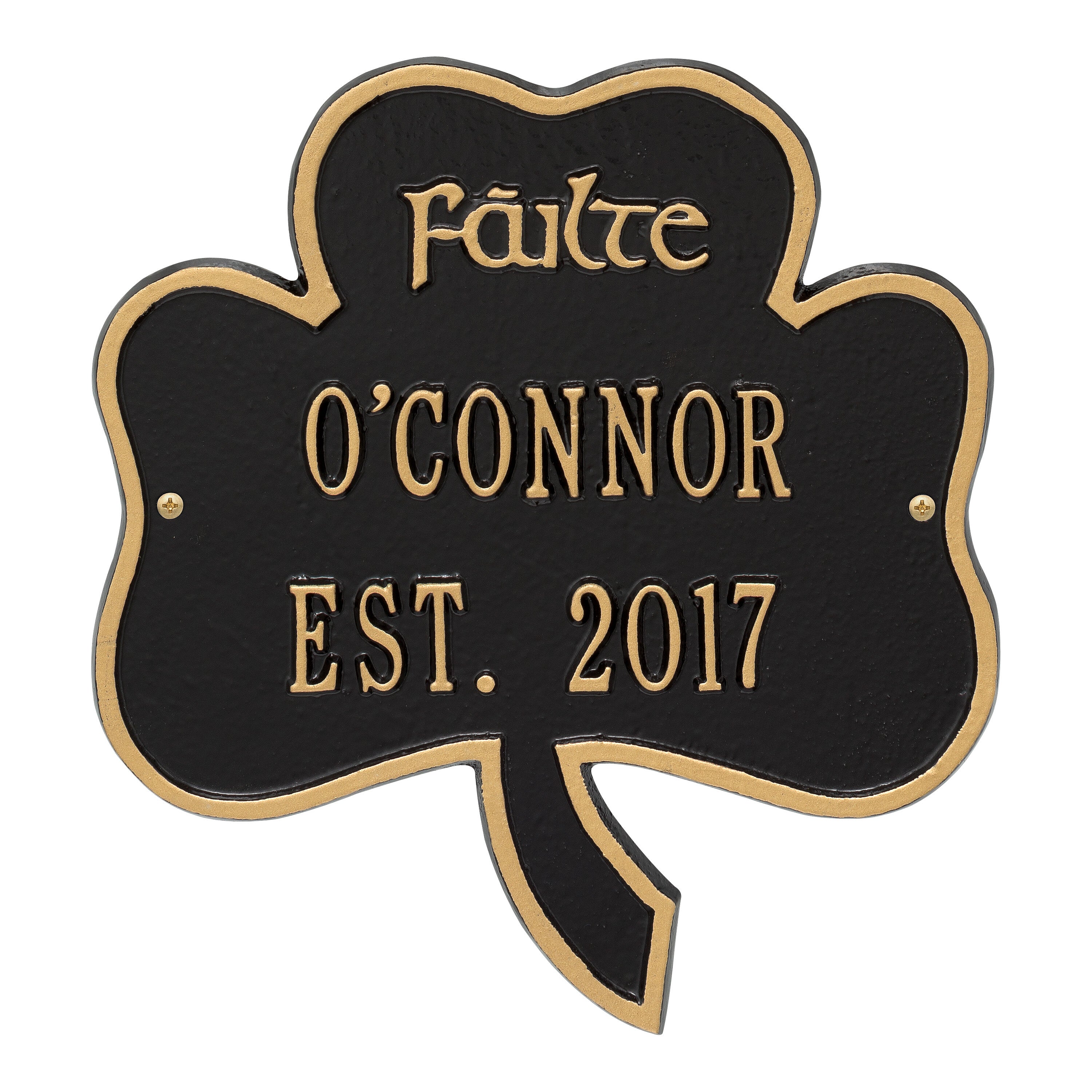 Shamrock Address Plaque