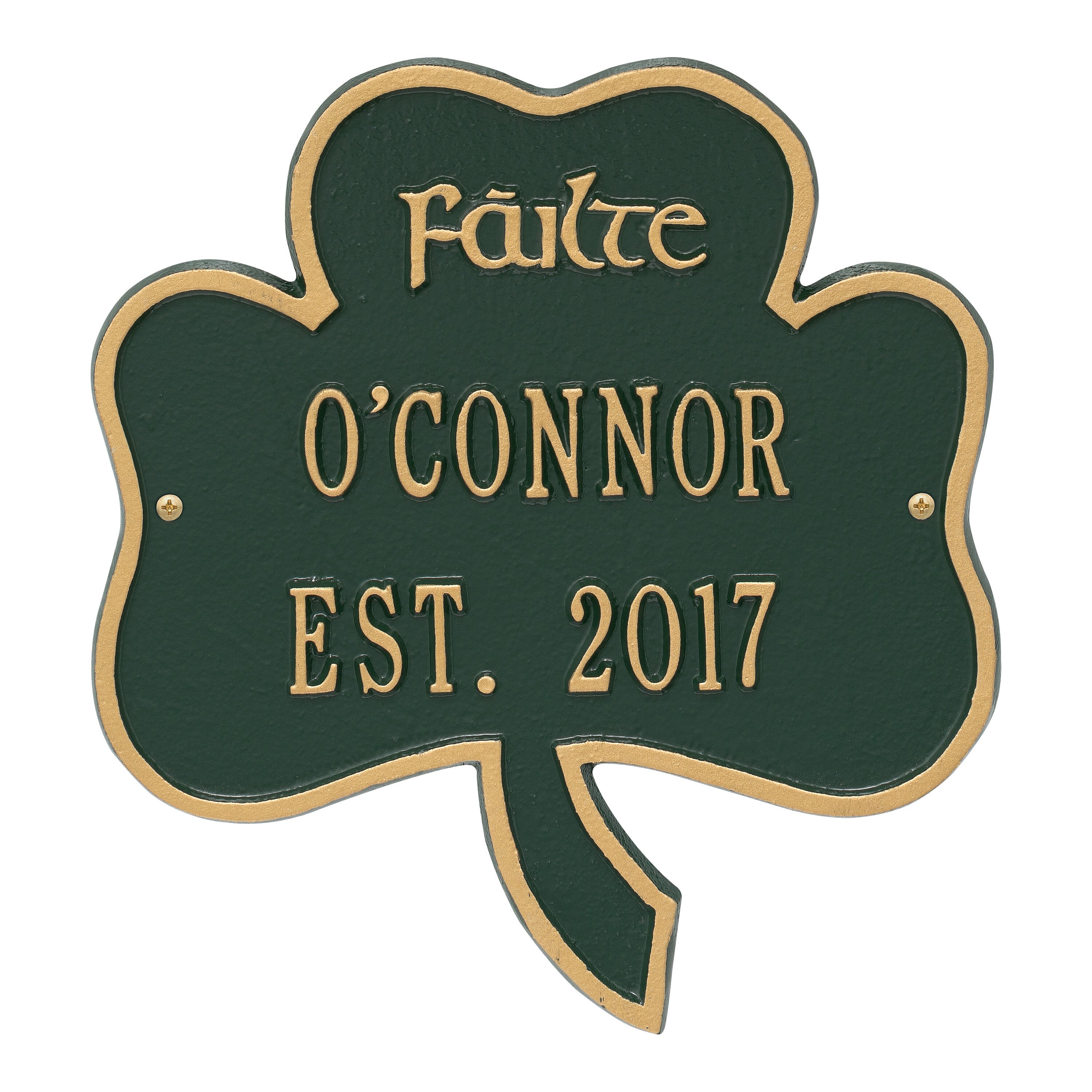 Shamrock Address Plaque