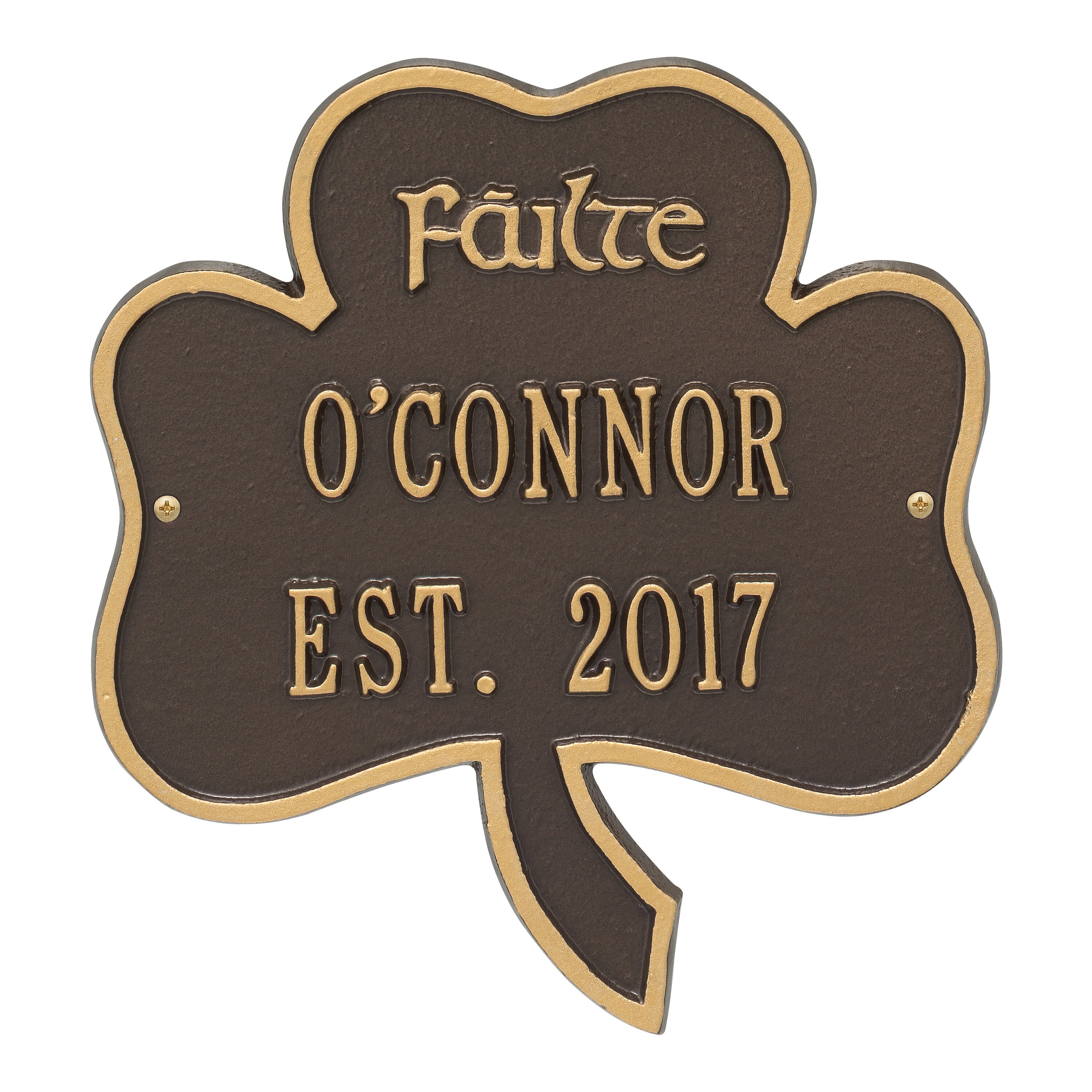 Shamrock Address Plaque