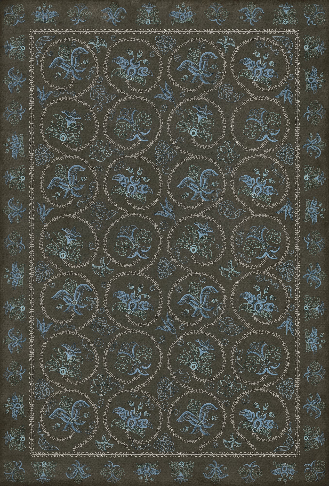 Williamsburg - Crewelwork - Delphinium